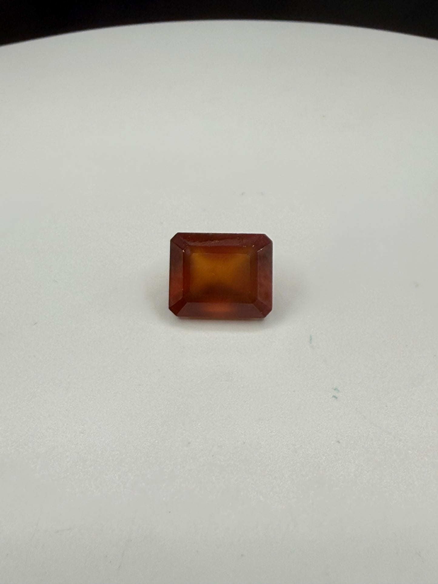 10.64 Ct Natural Hessonite Garnet Emerald Cut – IF Clarity – Deep Orange Collector Gemstone 12.98x10.55mm