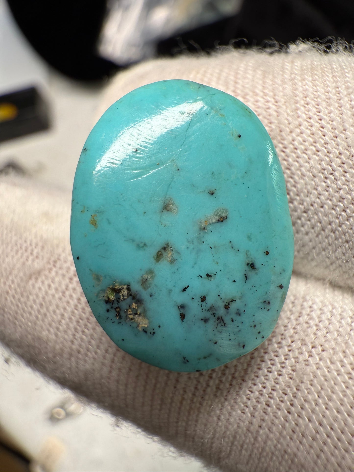 10.31 Carat Natural Turquoise Lord Ganesh Carving | Hand-Carved Gemstone | 20.35x15.53mm
