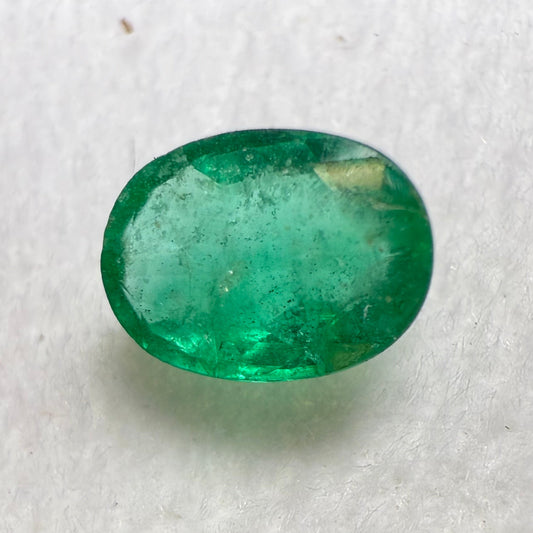 0.63 Carat Natural Colombian Emerald Oval Cut Loose Gemstone | 6.5 x 4.7 x 2.9 MM