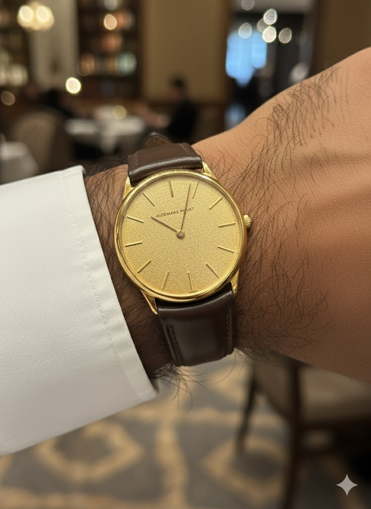 Vintage Audemars Piguet 18K Yellow Gold 32MM Dress Watch – Classic Ultra-Thin Design