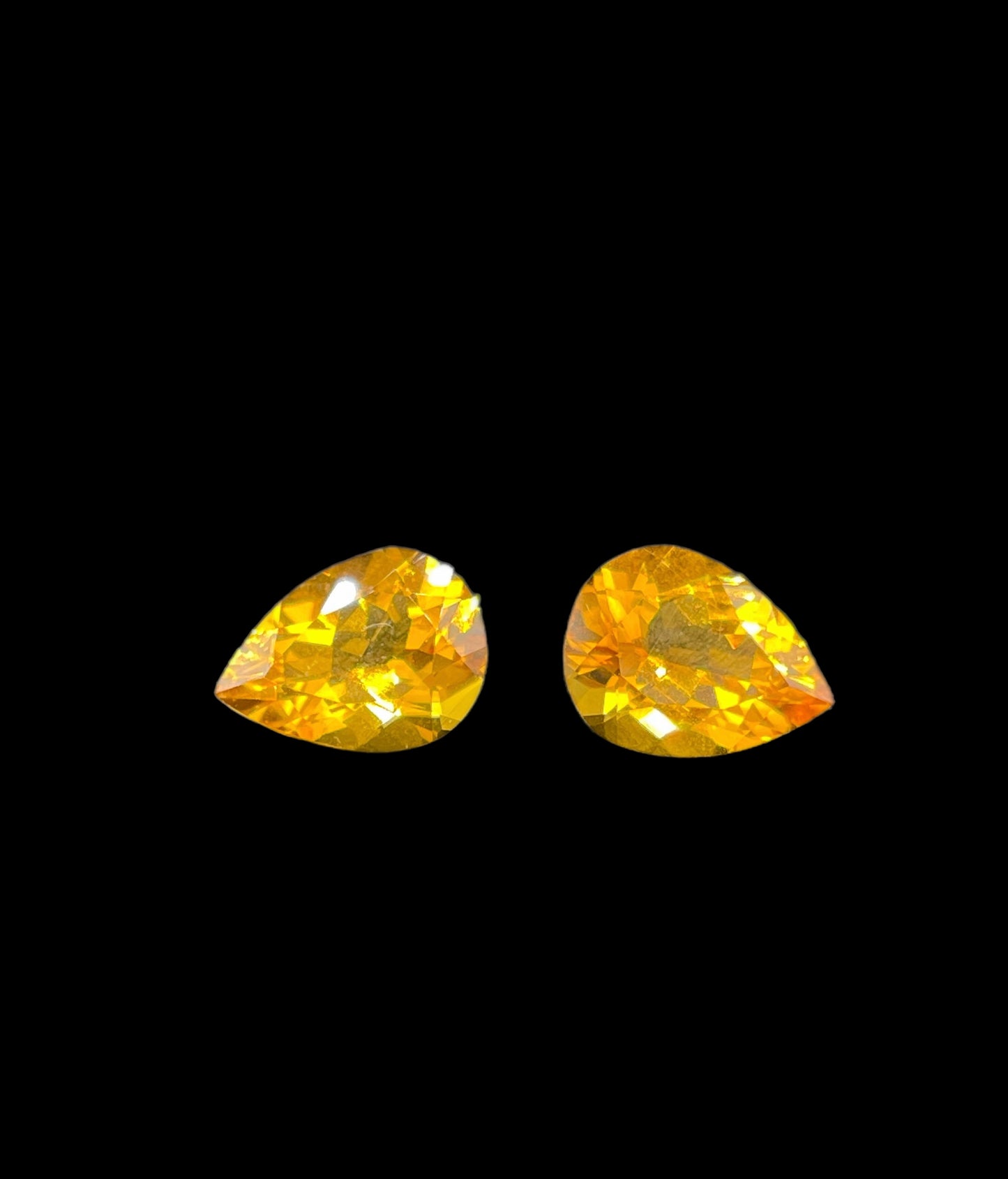 14.64 Carat Natural Madeira Citrine Pear Cut Matching Loose Gemstones (11.74 x 16.04 x 8.13 MM)