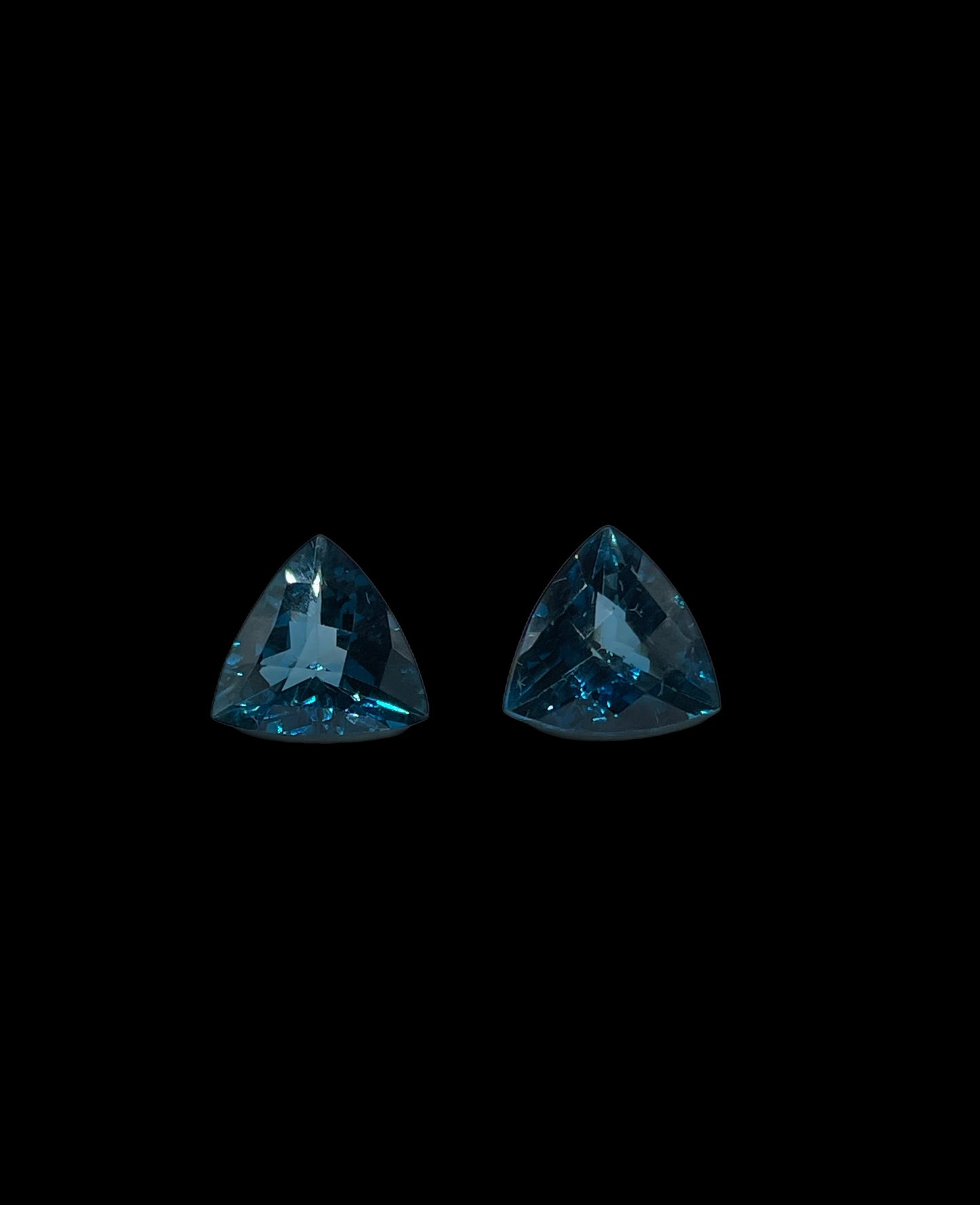 12.98 Carat London Blue Topaz Trillion Cut Loose Gemstones (11.9 x 11.9 x 7.4 MM)