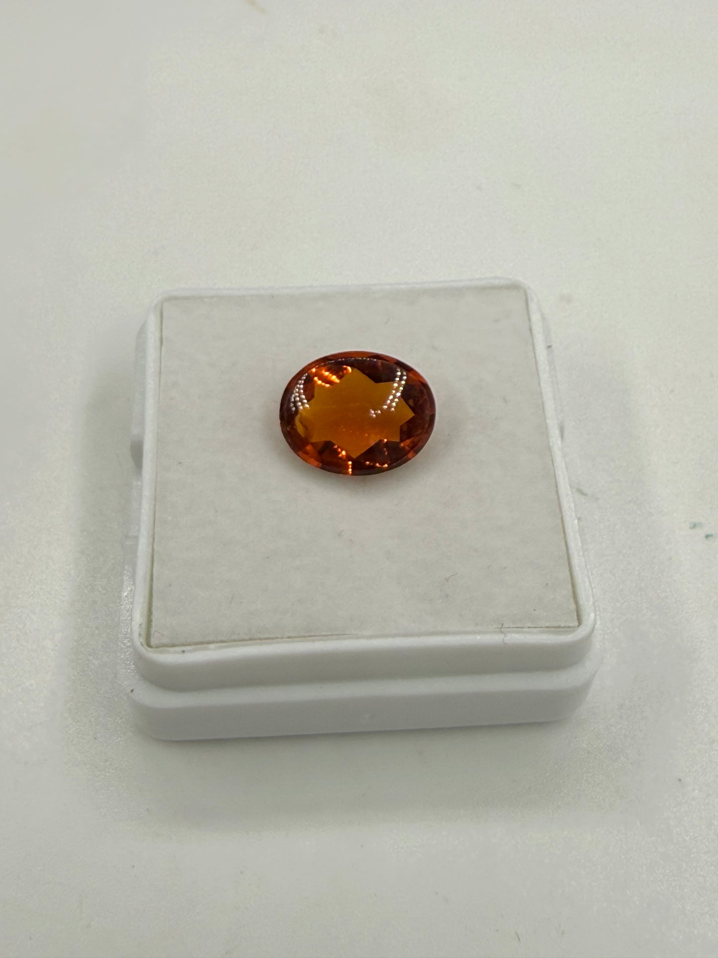 Natural Madeira Citrine 2.08 Carat Oval Cut Gemstone (9.56 x 7.41mm) – Polished Cabochon Front & Faceted Back
