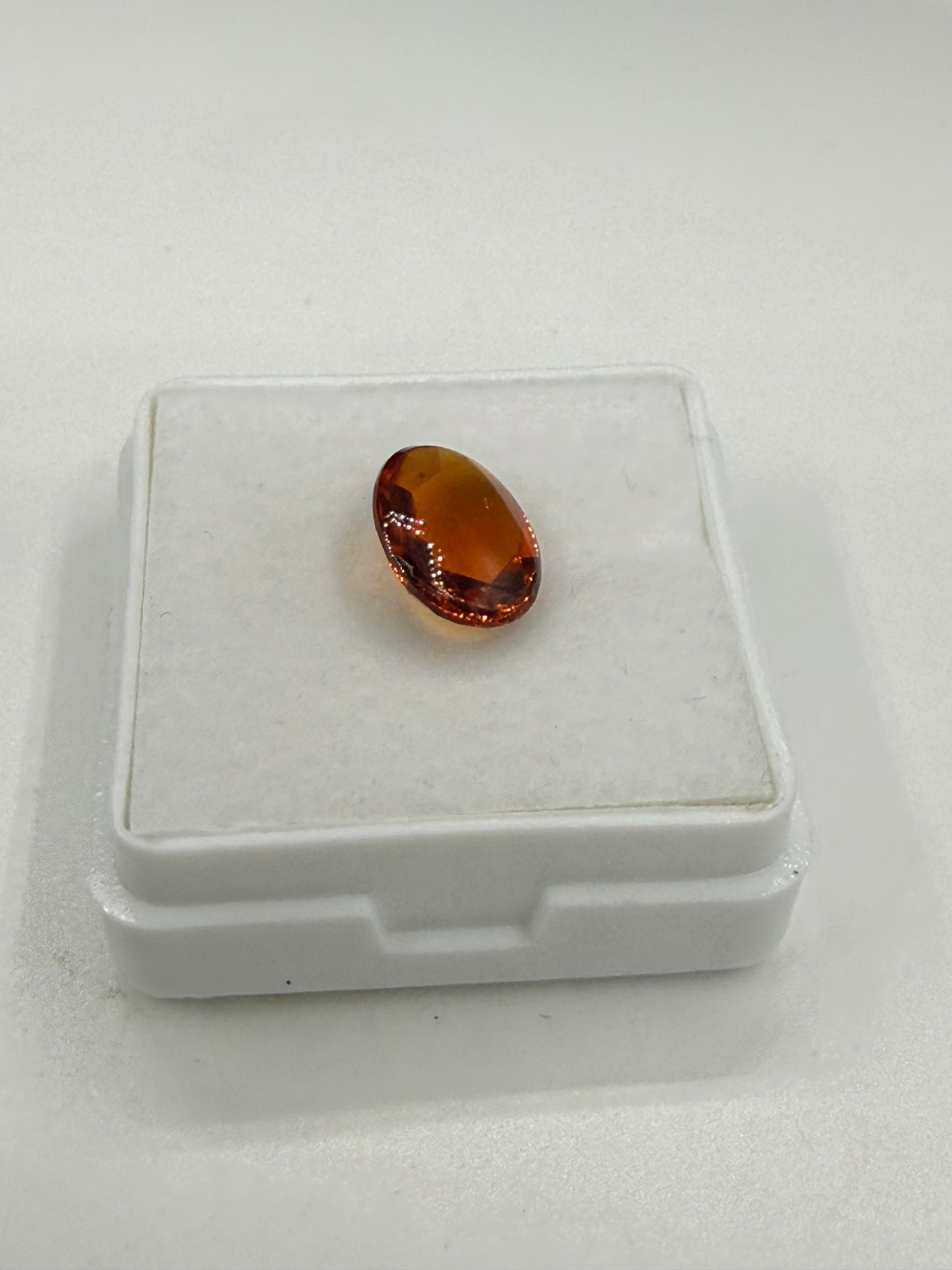 Natural Madeira Citrine 2.08 Carat Oval Cut Gemstone (9.56 x 7.41mm) – Polished Cabochon Front & Faceted Back