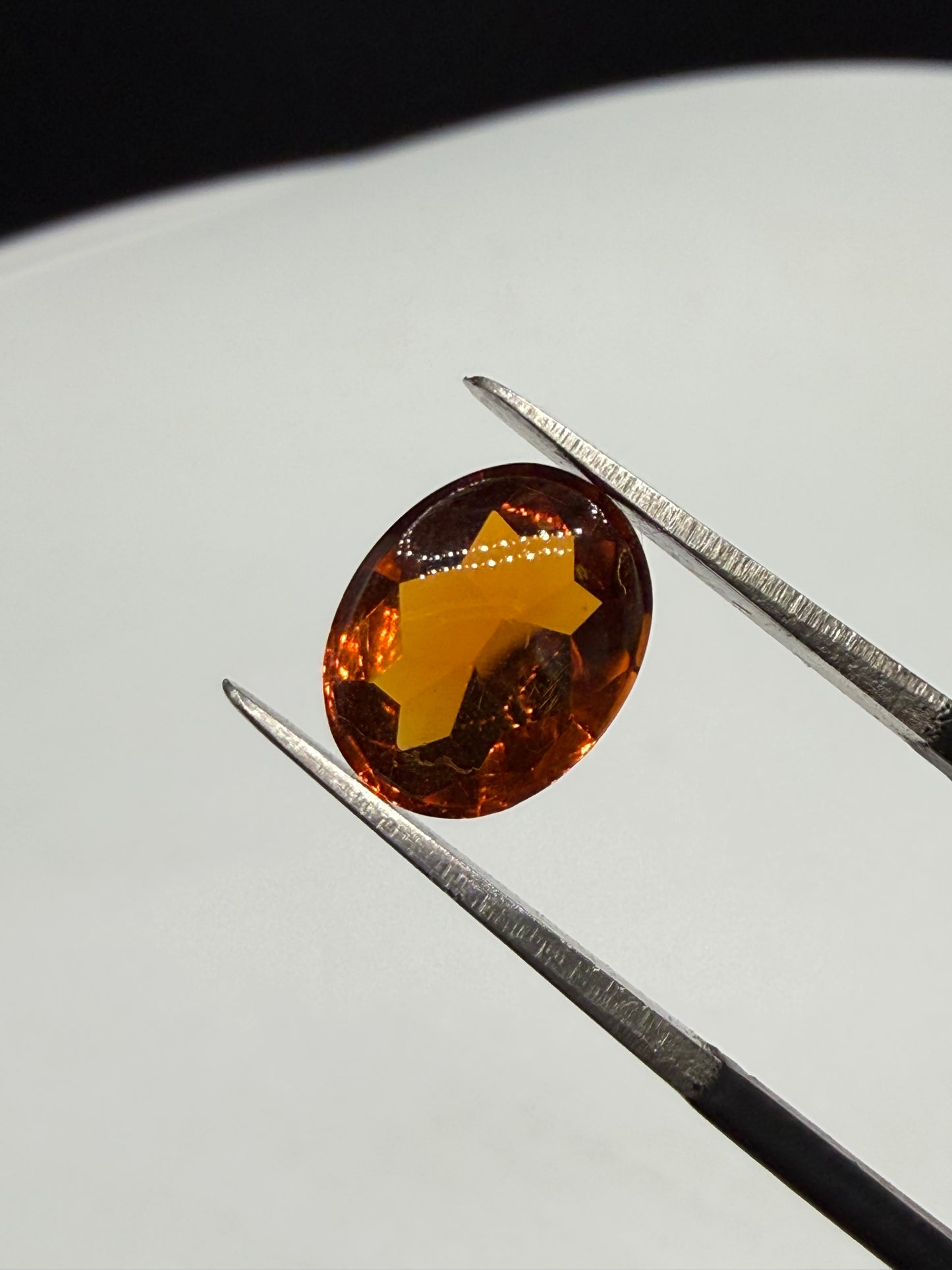 Natural Madeira Citrine 2.08 Carat Oval Cut Gemstone (9.56 x 7.41mm) – Polished Cabochon Front & Faceted Back