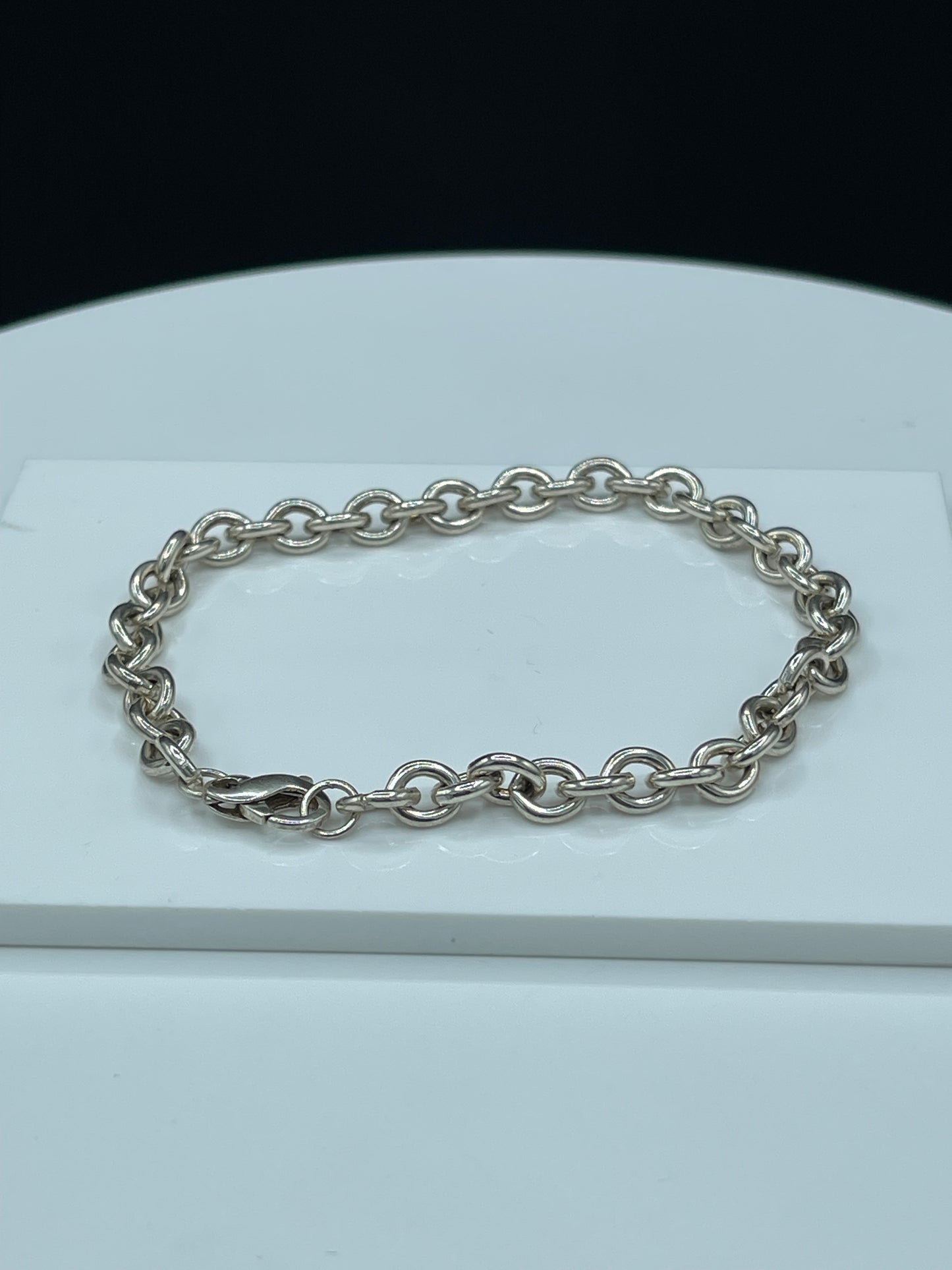 Solid Sterling Silver Rolo Link Bracelet