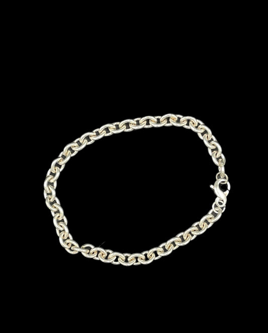 Solid Sterling Silver Rolo Link Bracelet