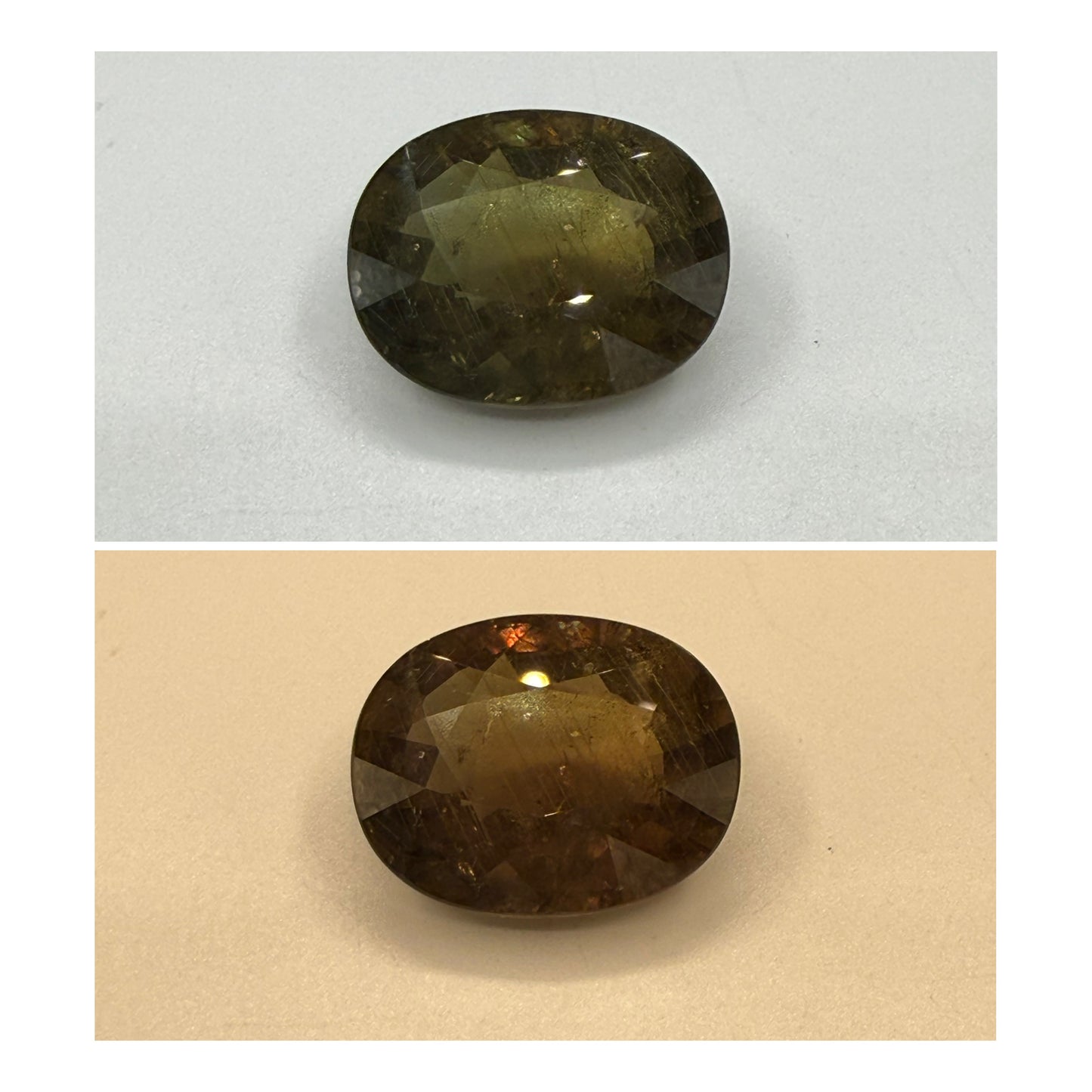 GIA Certified 19.76 Carat Natural Color Change Sapphire | No Heat | Oval Brilliant Step Cut