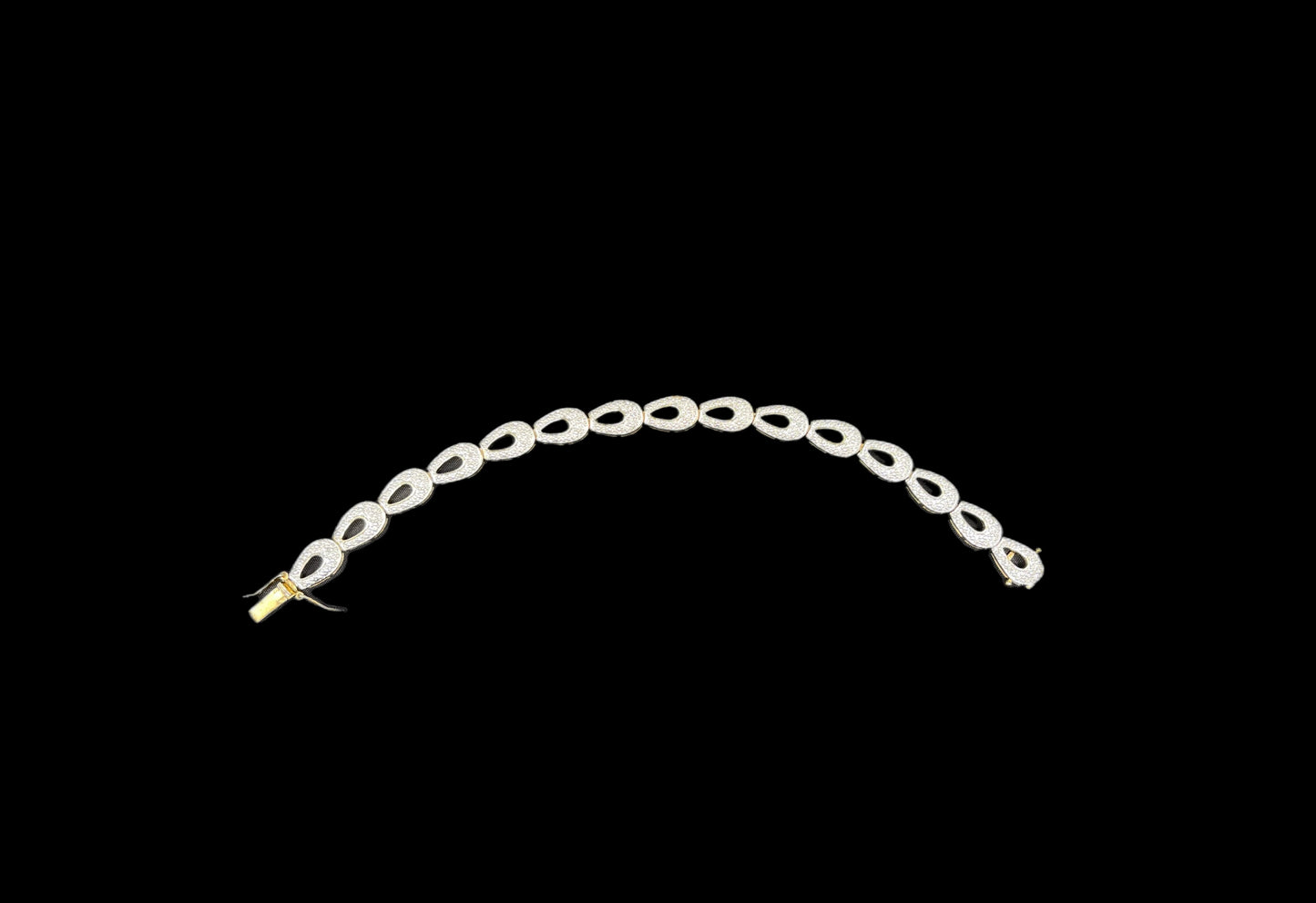 Solid Sterling Silver Vermeil Two Tone Bracelet