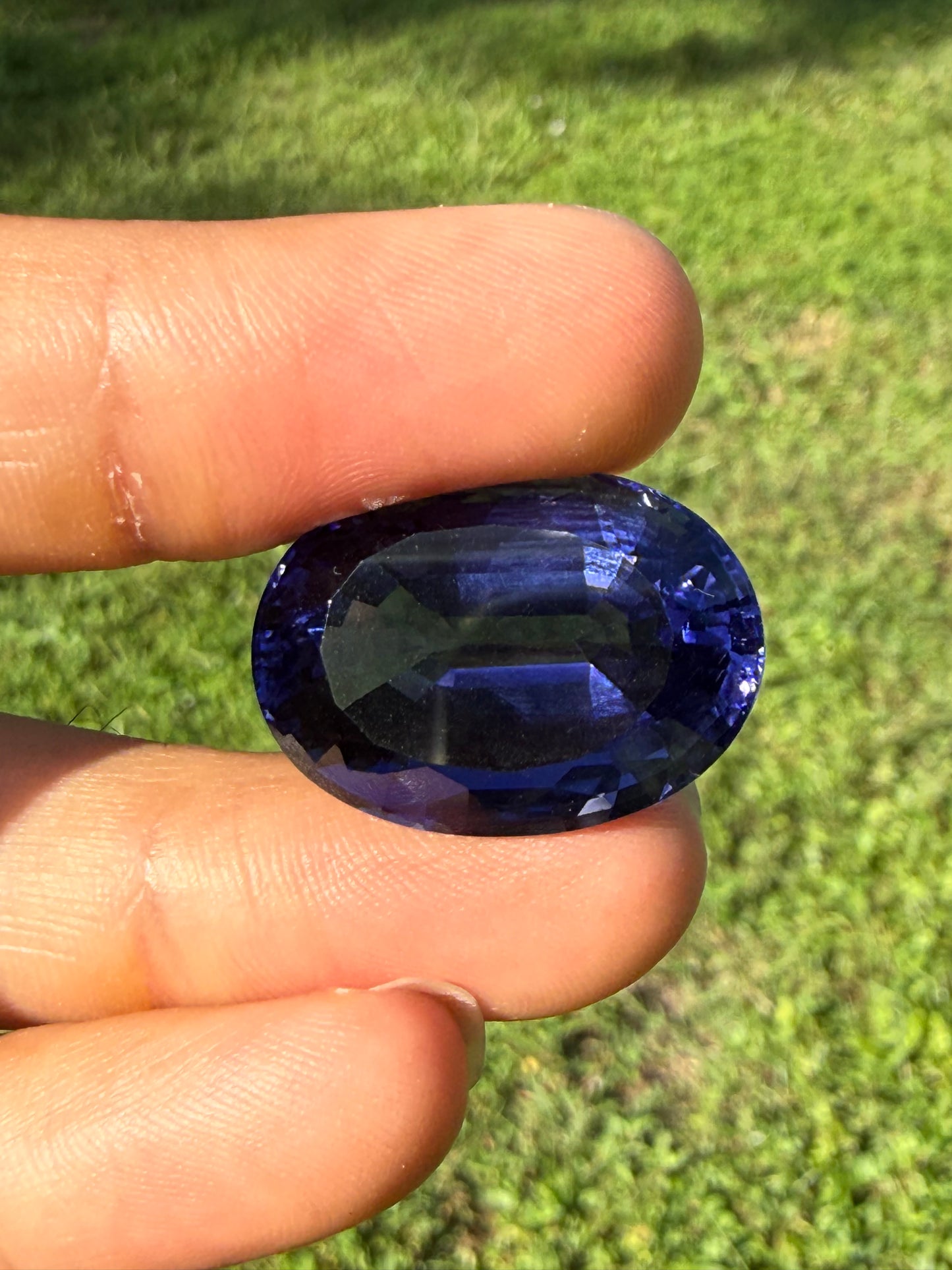 43.69 Carat GIA Certified Natural Iolite Gem | Museum Quality Deep Blue Violet Water Sapphire | 27.06x19.38mm Flawless Collector’s Gemstone