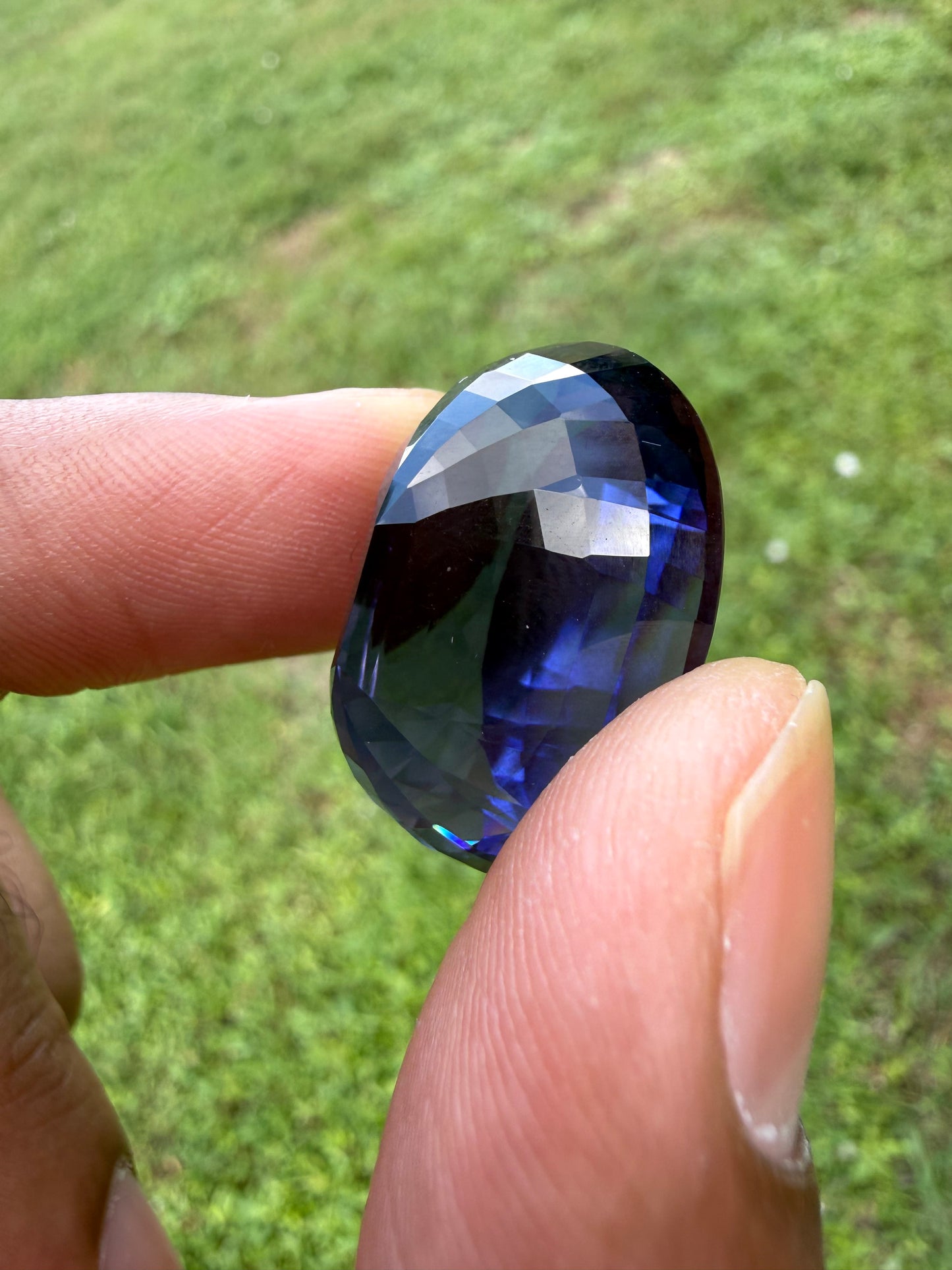 43.69 Carat GIA Certified Natural Iolite Gem | Museum Quality Deep Blue Violet Water Sapphire | 27.06x19.38mm Flawless Collector’s Gemstone