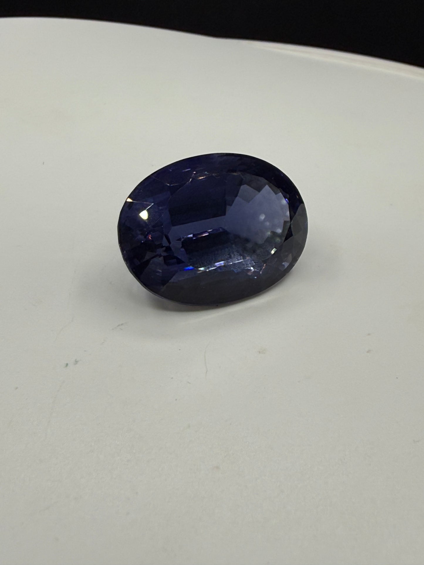 43.69 Carat GIA Certified Natural Iolite Gem | Museum Quality Deep Blue Violet Water Sapphire | 27.06x19.38mm Flawless Collector’s Gemstone