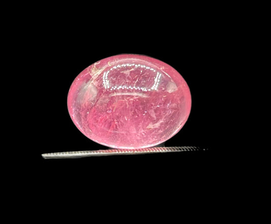 19.01 Carat Natural Rubellite Tourmaline Cabochon Cut Loose Gemstone (18 x 14 x 9 MM)