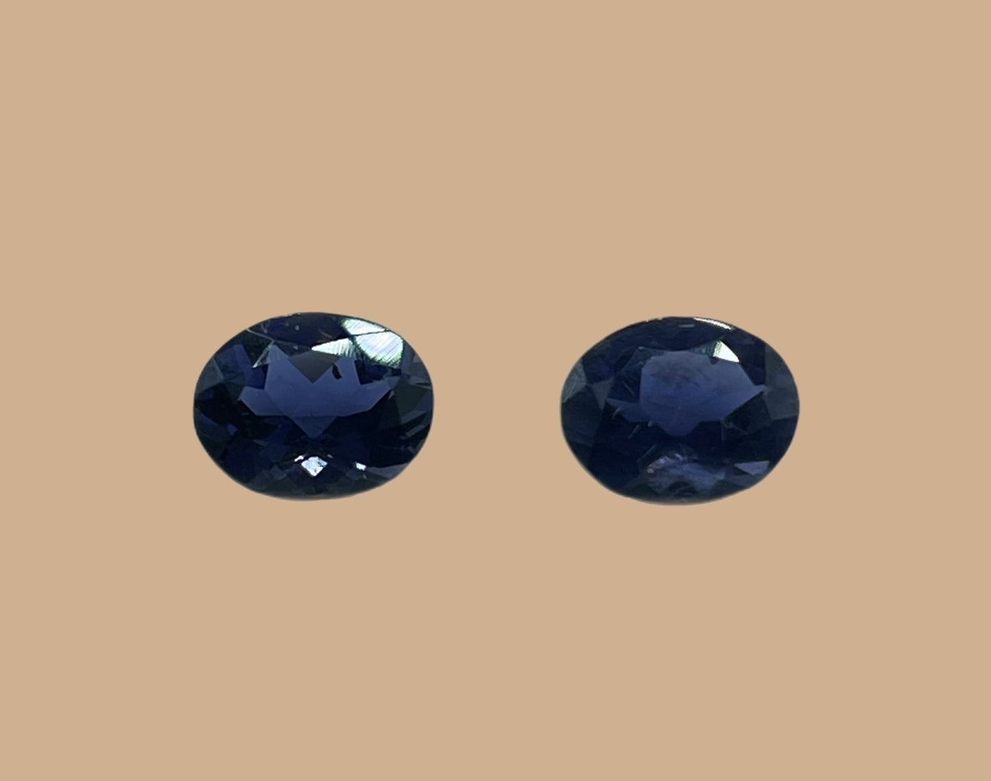 4.31 Carat Natural Iolite Oval Cut Matching Loose Gemstones (10 x 8 x 5 MM)