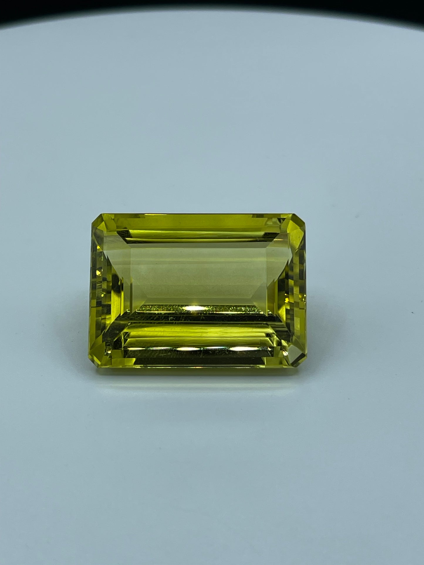77.04 Carat Natural Ouro Verde Quartz Emerald Cut Loose Gemstone (30.8 x 22.2 x 14.5 MM)