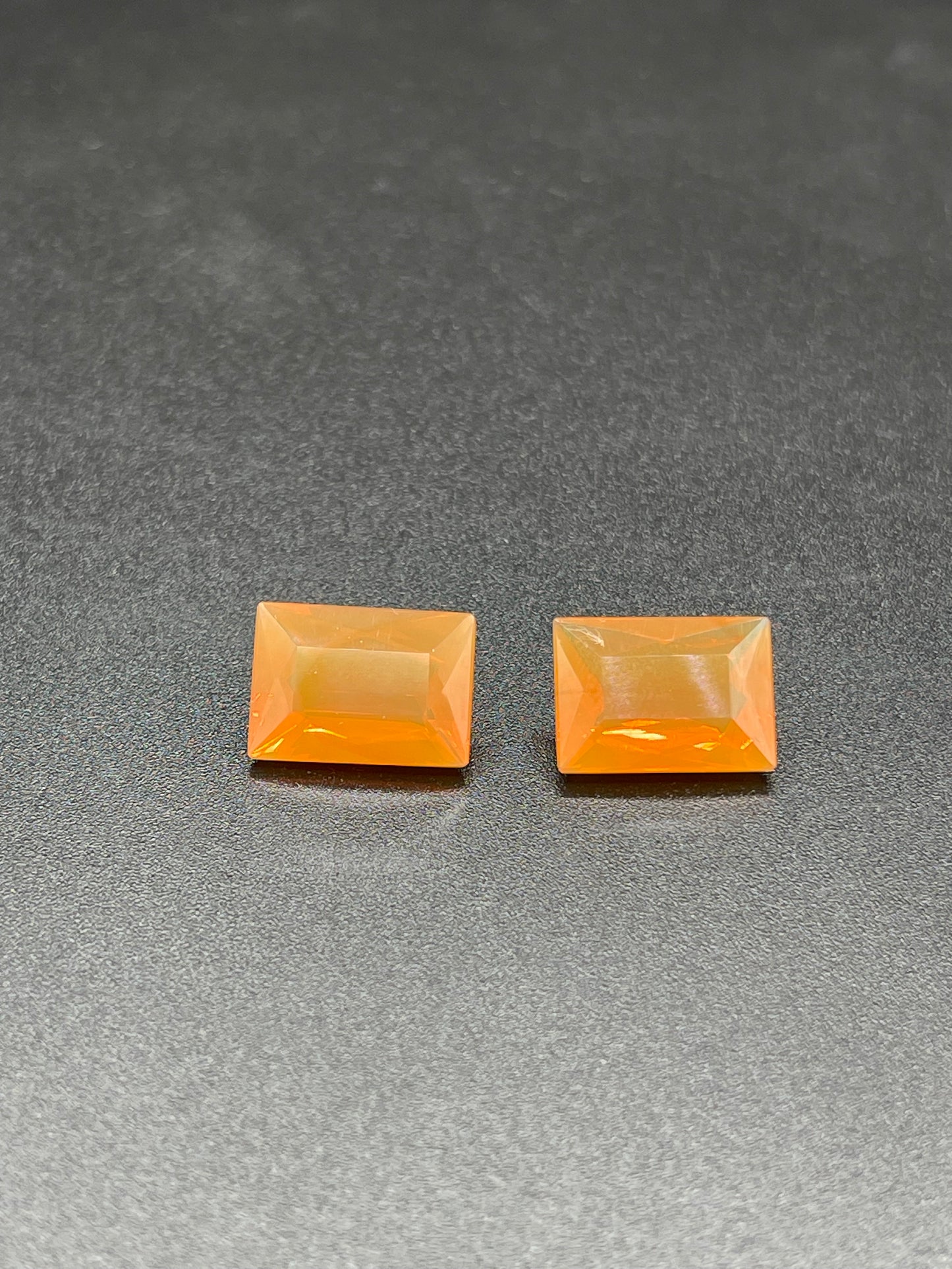 10.85 Carat Natural Mexican Opal Emerald Cut Matching Loose Gemstones (14x10x7 MM)