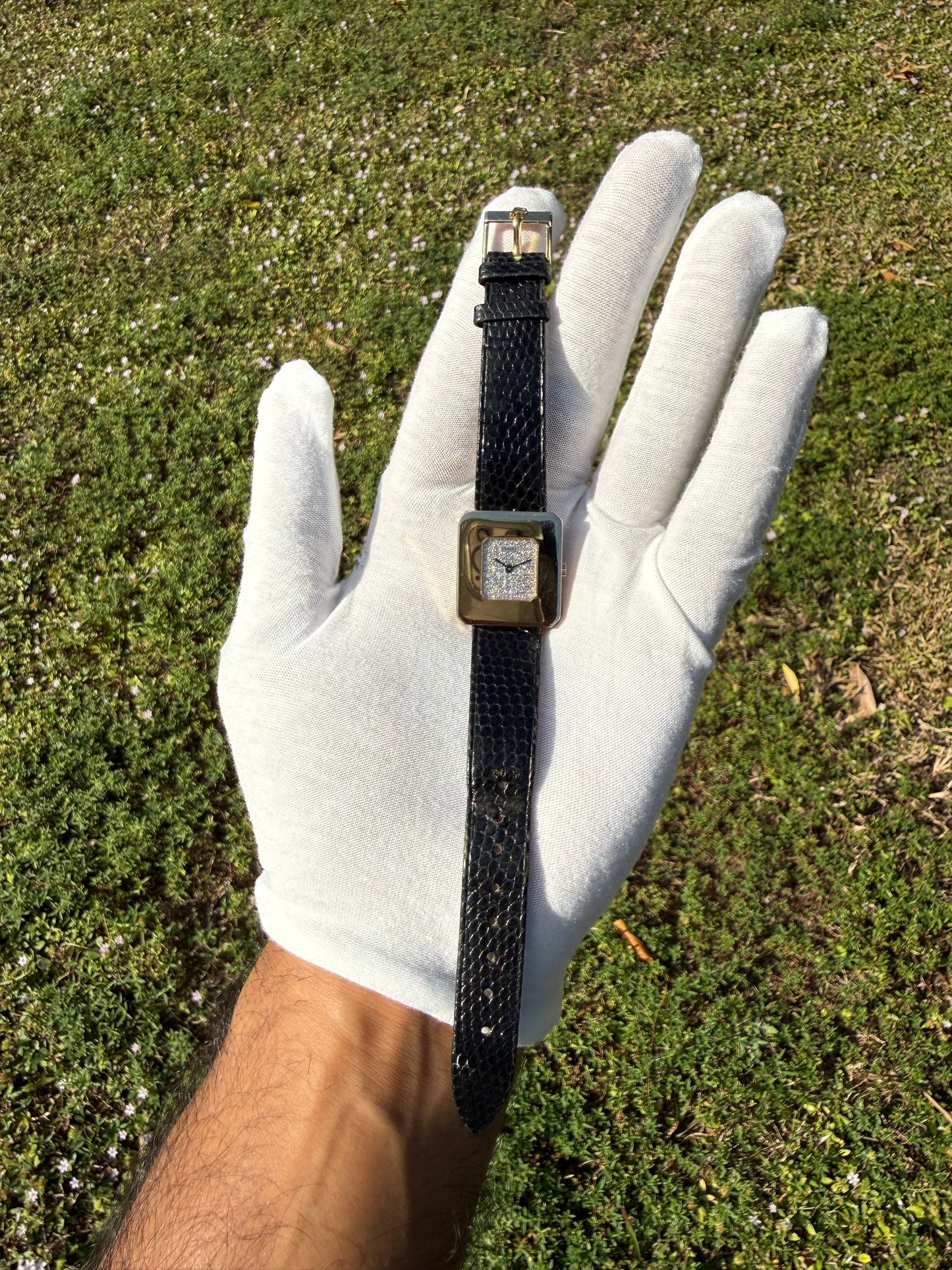 Vintage Piaget Protocole 18K Yellow Gold Ladies Watch Ref. 99041 | Factory Pavé Diamond Dial | Circa 1970s | Mechanical