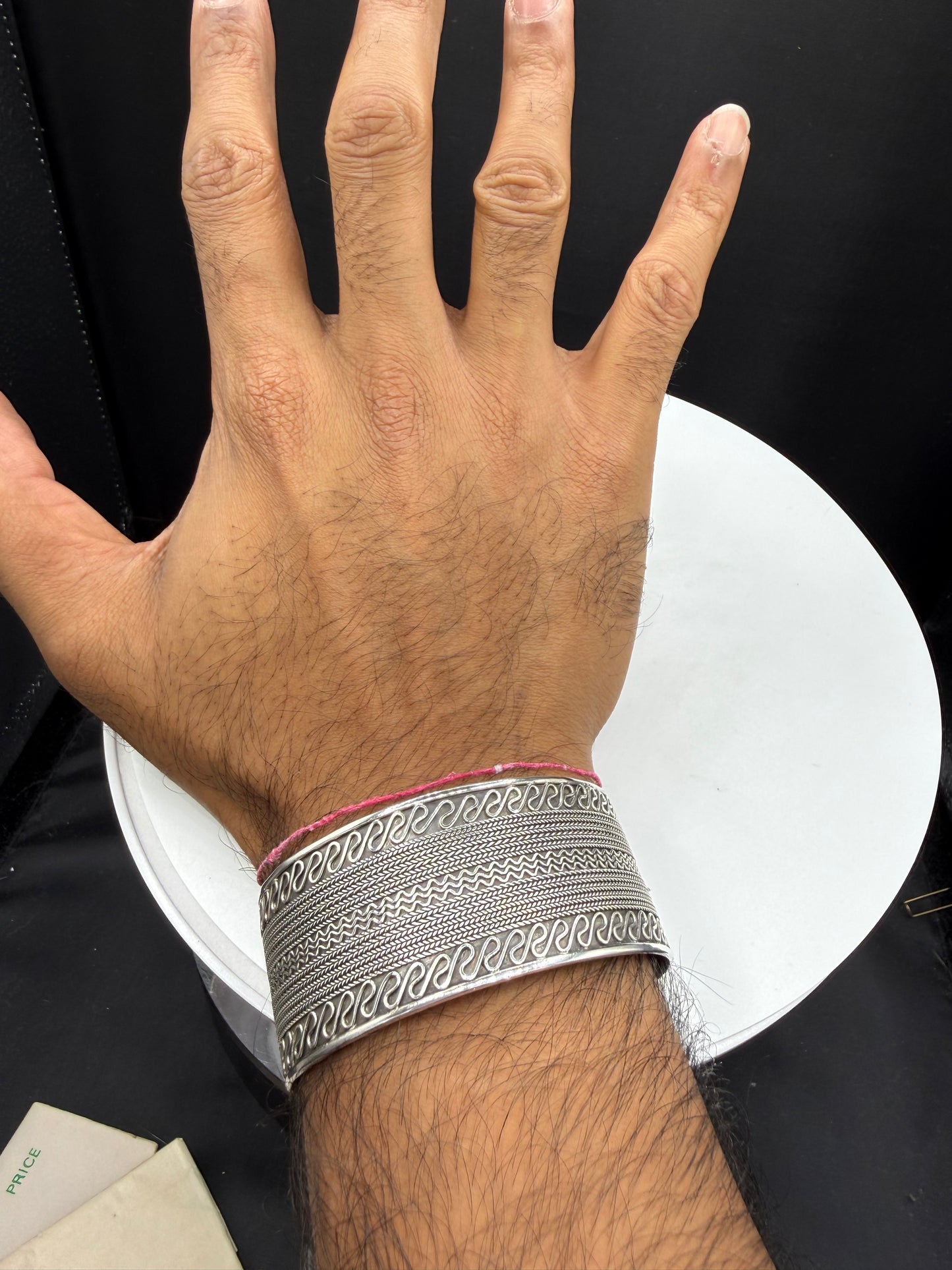 Solid Sterling Silver Bali Style Cuff Bracelet 925 | Handcrafted Indonesian Tribal Design | Wide Statement Cuff
