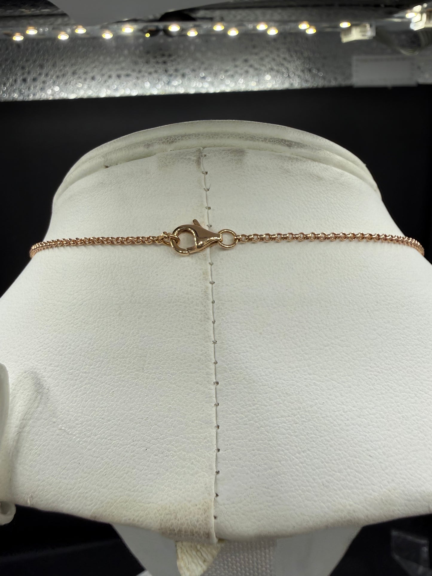 Natural Yellow Sapphire & Diamond Pendant Necklace 18K Rose Gold | 16 Inches