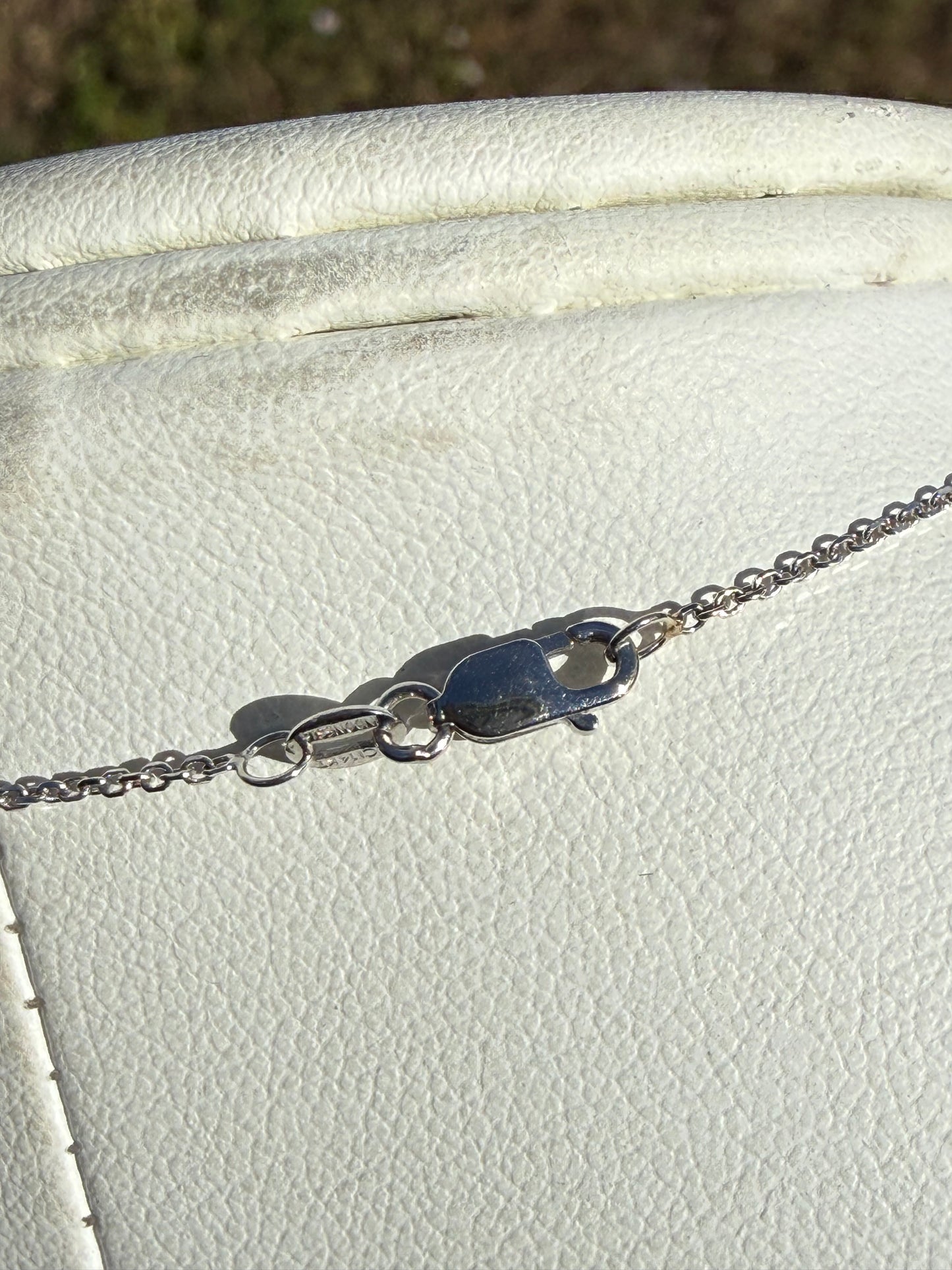 Natural Blue Sapphire & Diamond Pendant 14k White Gold Necklace | 9.40ct Sapphire + 0.36ct Diamonds