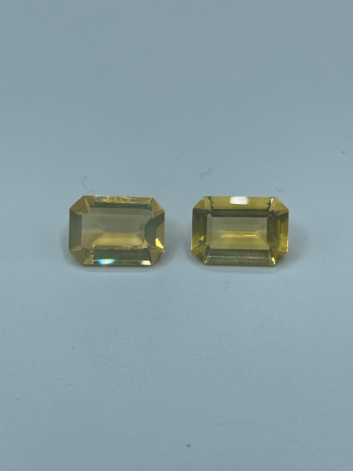 8.76 Carat Natural Mexican Opal Emerald Cut Matching Loose Gemstones (13.8 x 9.7 x 6.2 MM)