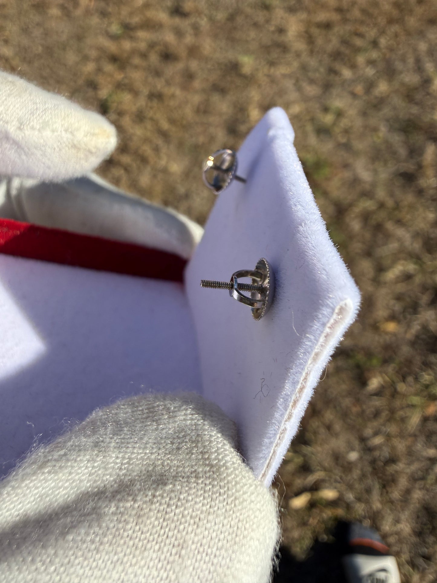 1.30 Carat Total Natural Diamond Stud Earrings | 14K White Gold | Screw Backs