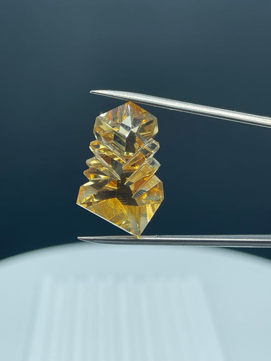 19.32 Carat Natural Citrine Custom Munsteiner Cut Loose Gemstone (23.7 x 14.6 x 10.08 MM)