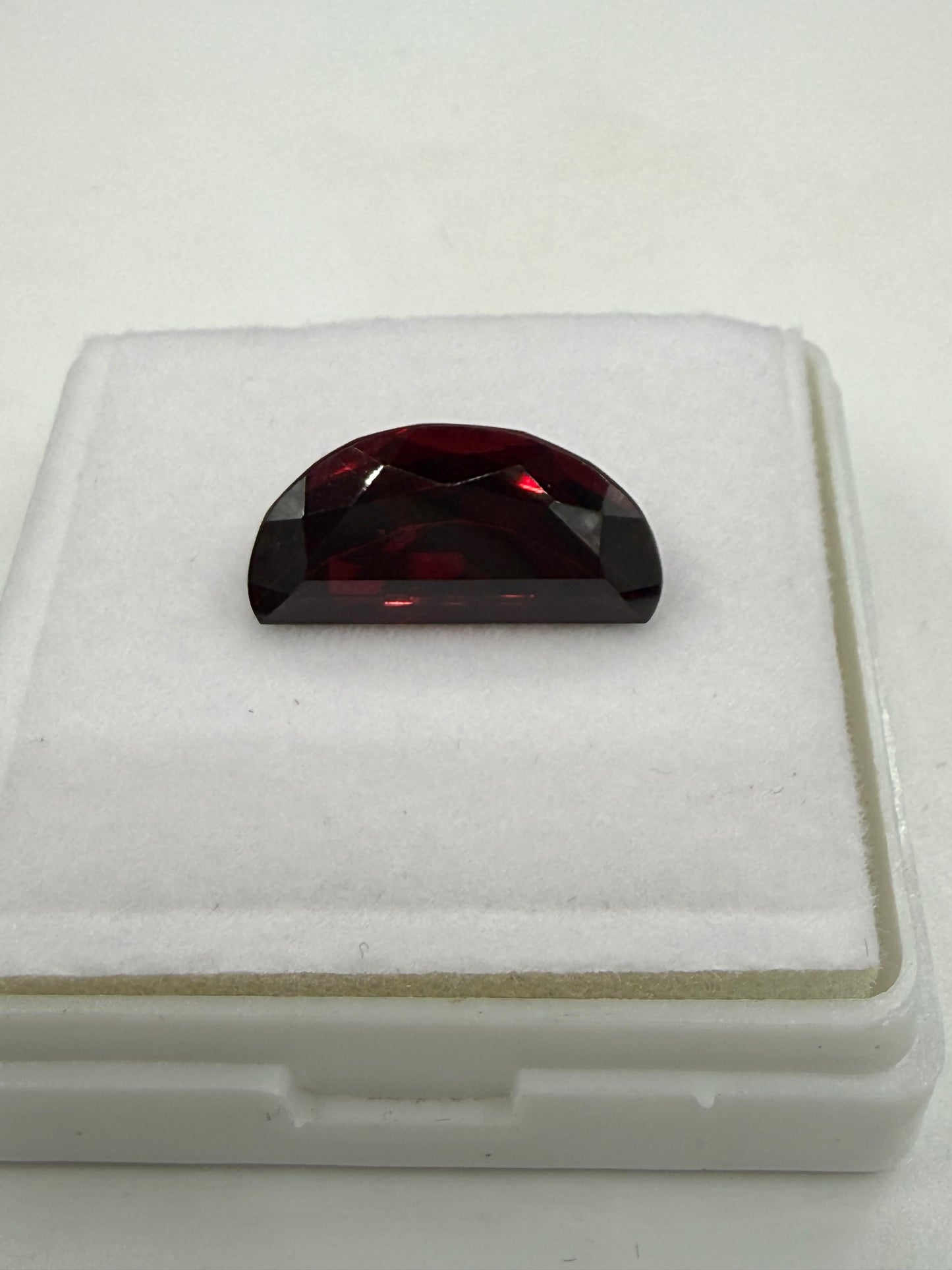 9.04 Carat Natural Garnet Half Moon Cut Loose Gemstone | 17x8x6 MM