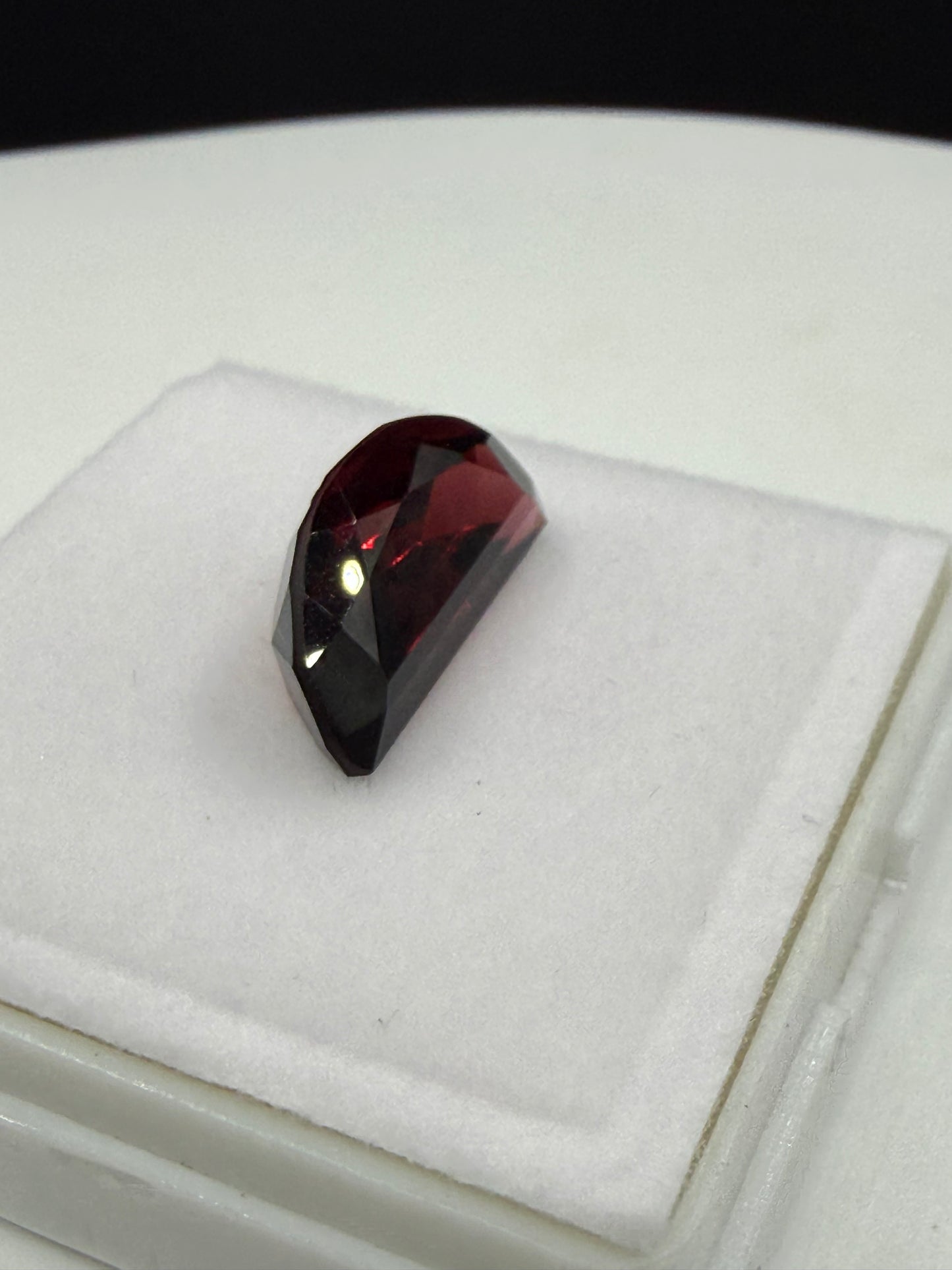 9.04 Carat Natural Garnet Half Moon Cut Loose Gemstone | 17x8x6 MM