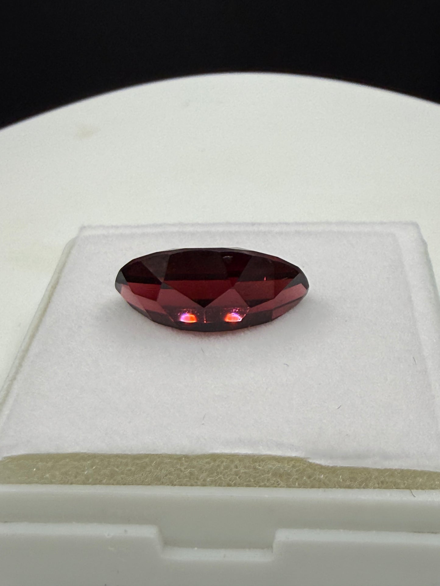 9.04 Carat Natural Garnet Half Moon Cut Loose Gemstone | 17x8x6 MM