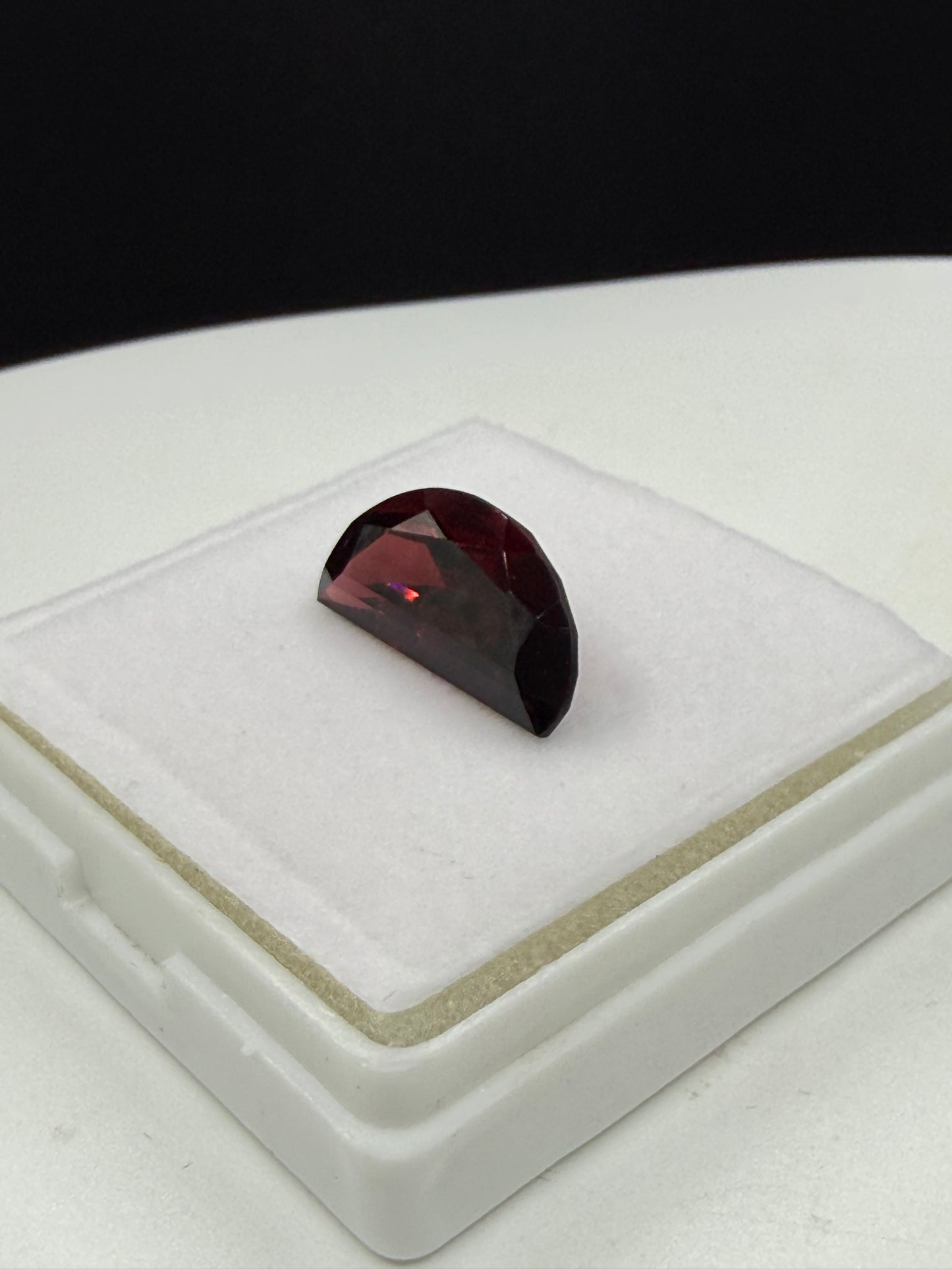 9.04 Carat Natural Garnet Half Moon Cut Loose Gemstone | 17x8x6 MM