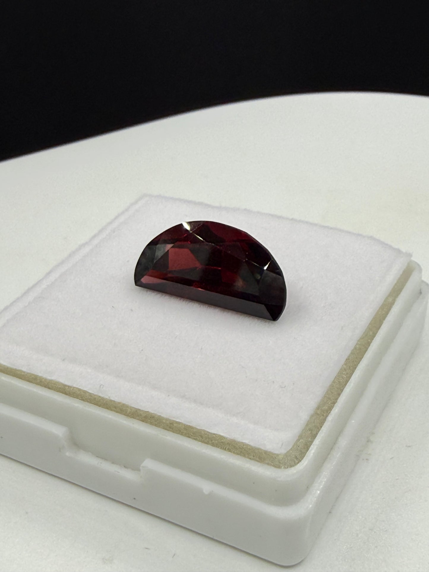 9.04 Carat Natural Garnet Half Moon Cut Loose Gemstone | 17x8x6 MM