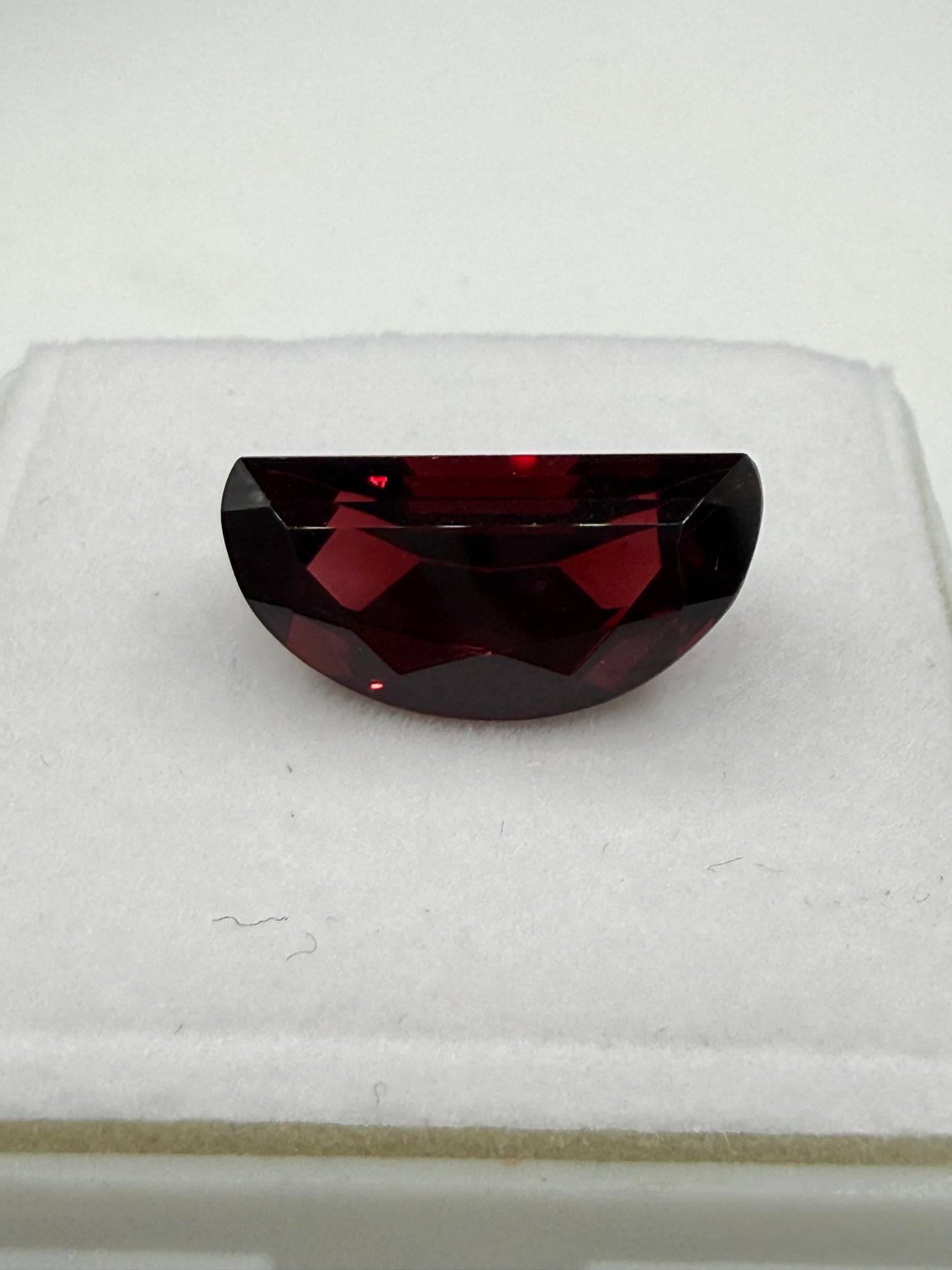 9.04 Carat Natural Garnet Half Moon Cut Loose Gemstone | 17x8x6 MM