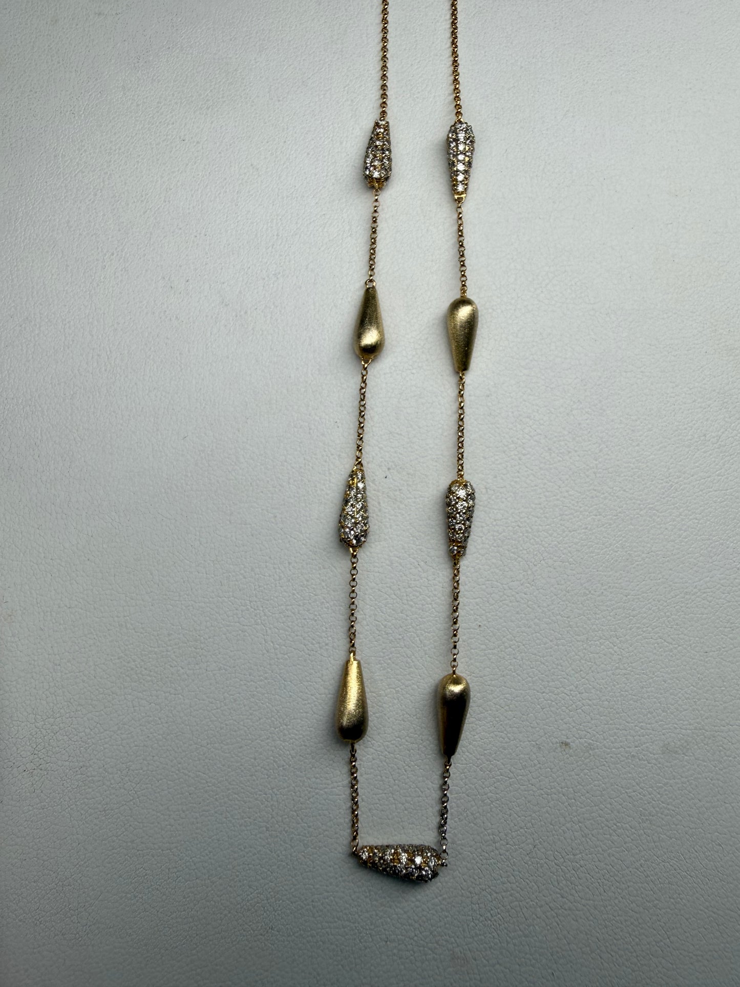 Vintage 2.13 CTW Natural Diamond 14K Yellow Gold Necklace | 16 Inches
