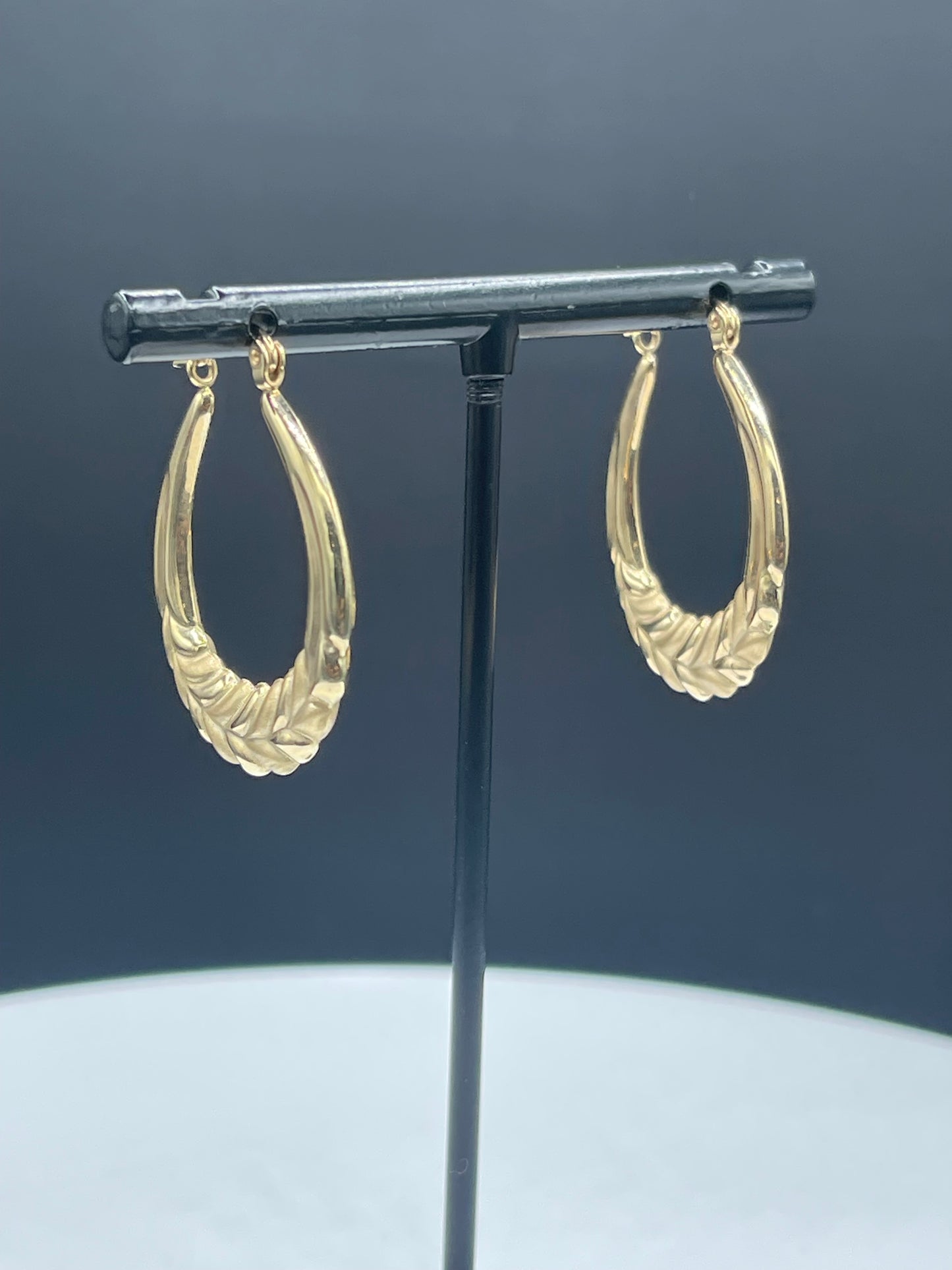 Large 14k Solid Gold Hoop Earrings