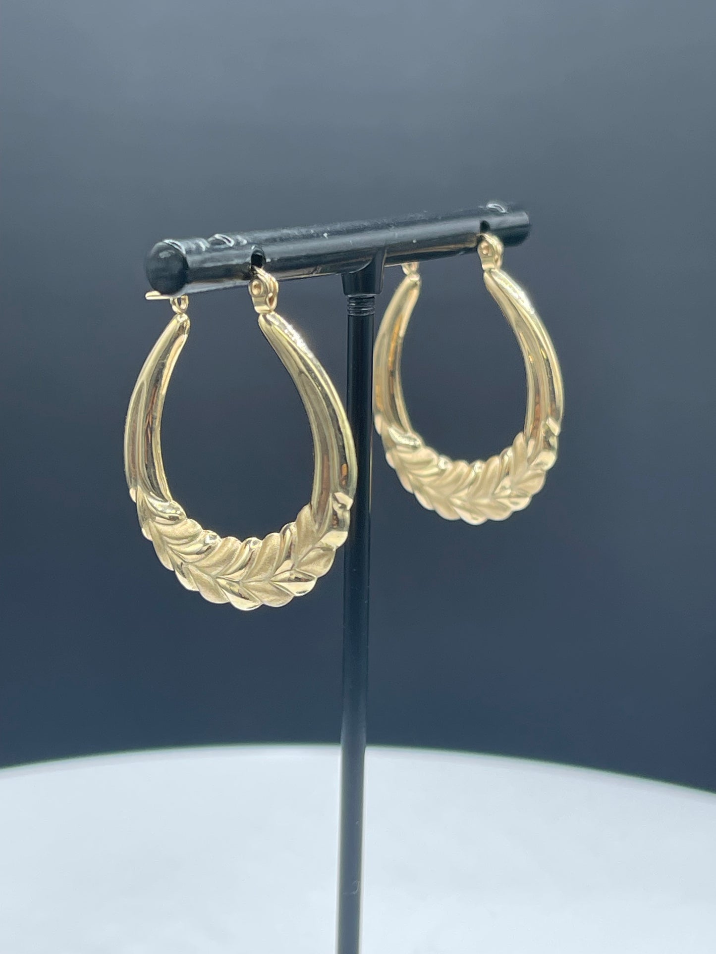 Large 14k Solid Gold Hoop Earrings