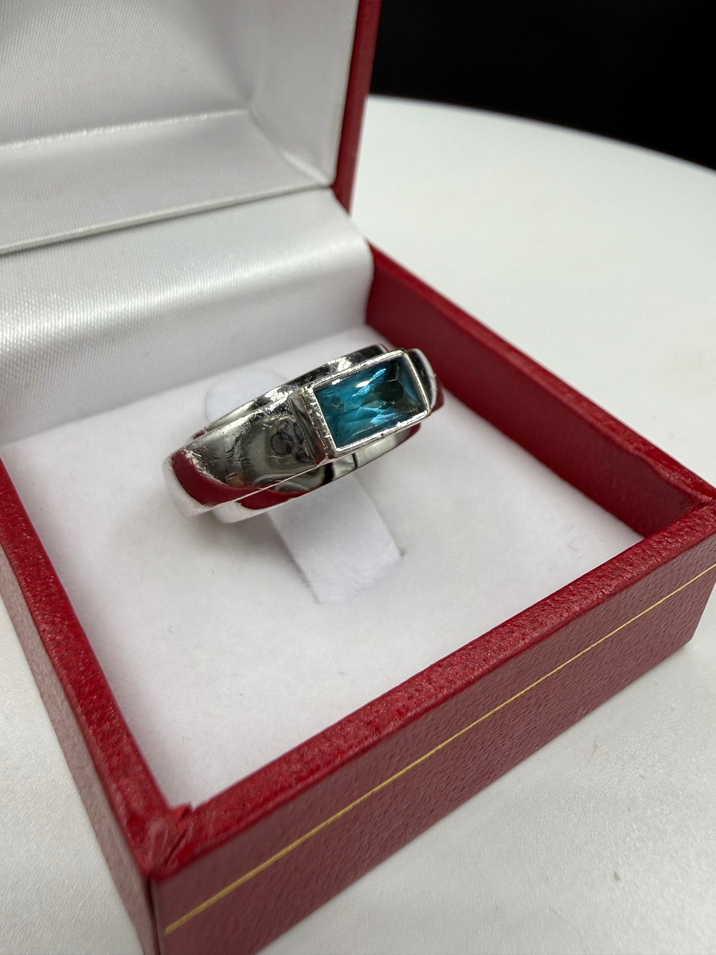 Piaget Indicolite Tourmaline 18K White Gold Ring | 1.78 CT Indicolite Tourmaline | Size 5