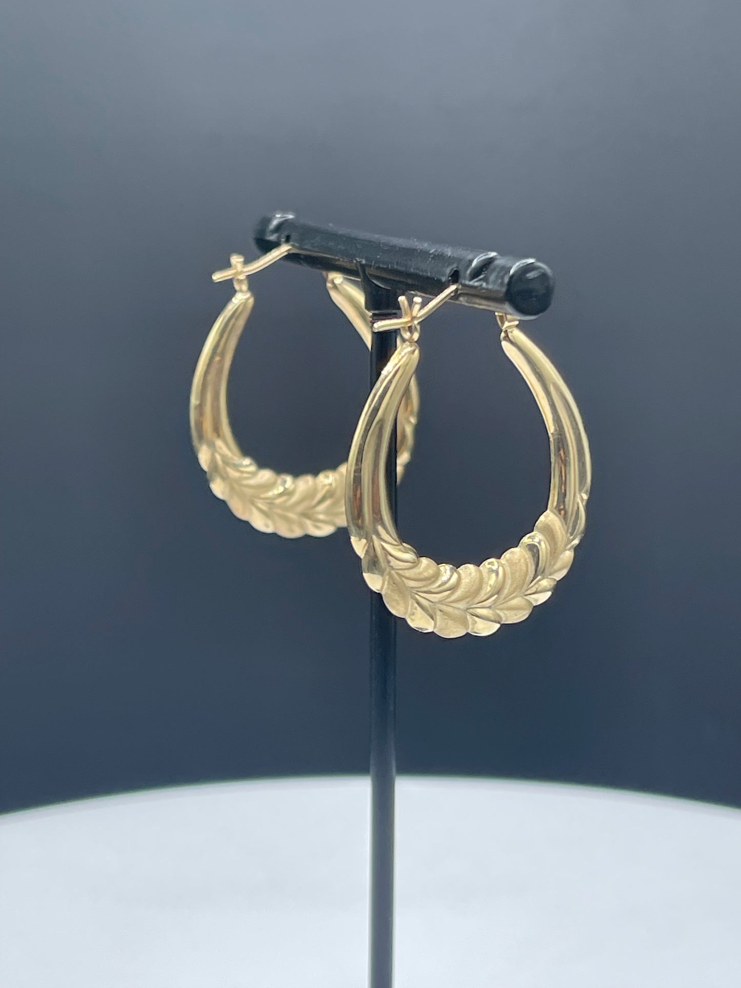 Large 14k Solid Gold Hoop Earrings