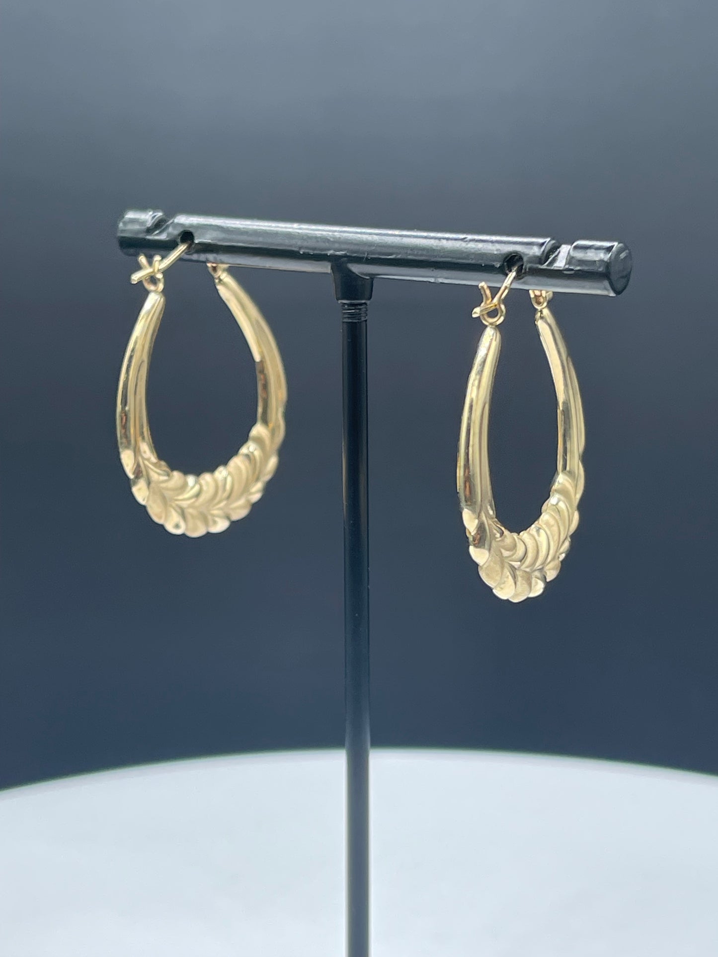 Large 14k Solid Gold Hoop Earrings