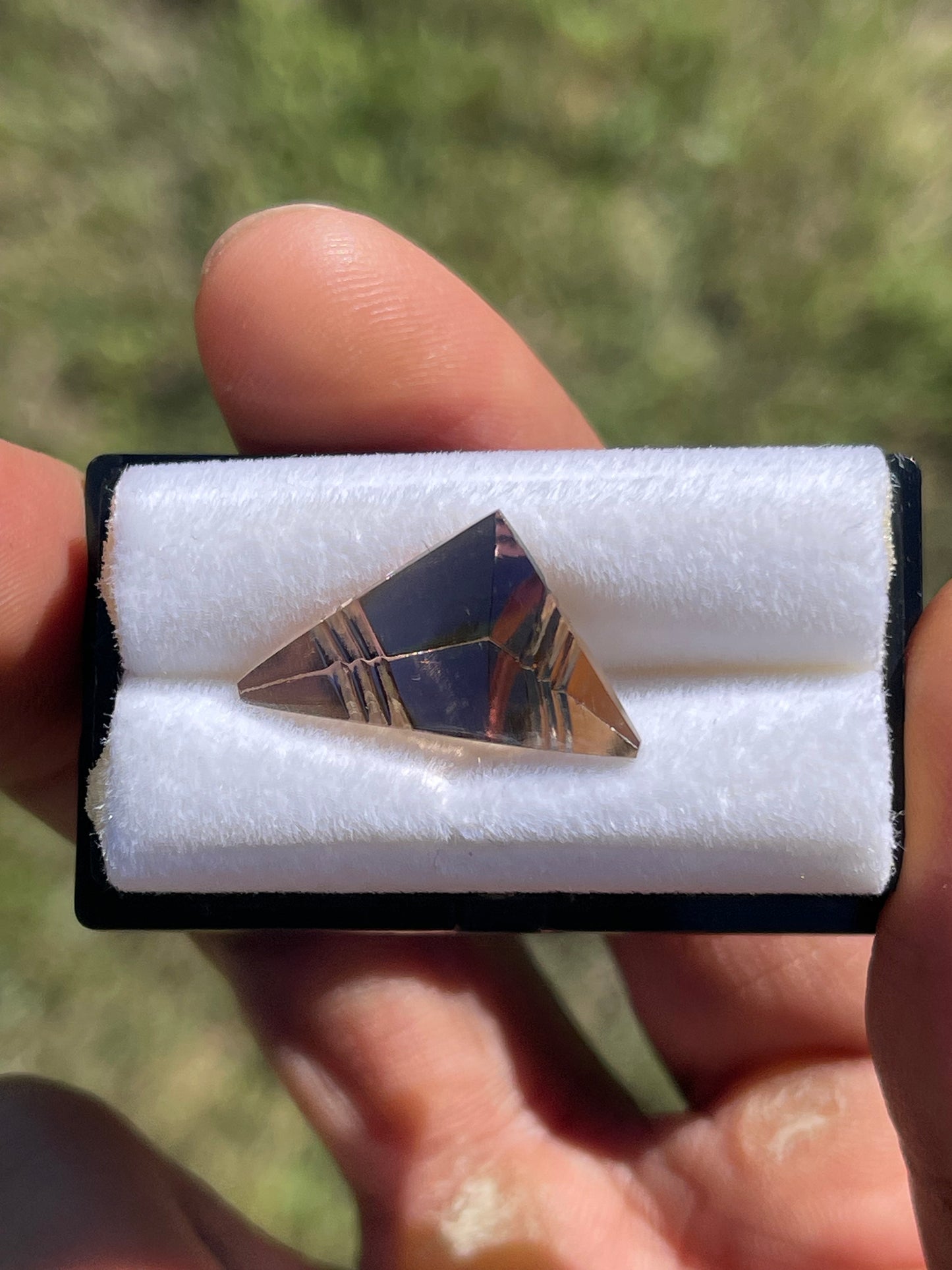 8.08 Carat Natural Bolivian Ametrine Fancy Custom Cut Loose Gemstone (12.7 x 22.5 x 7.9 MM)