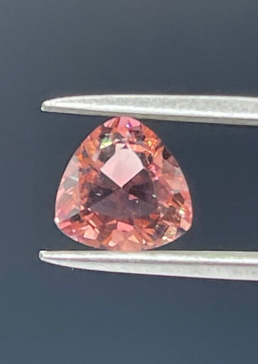 2.21 Carat Natural Zambian Rubellite Tourmaline Trillion Cut Loose Gemstone (8.4 x 8.4 x 4.9 MM)