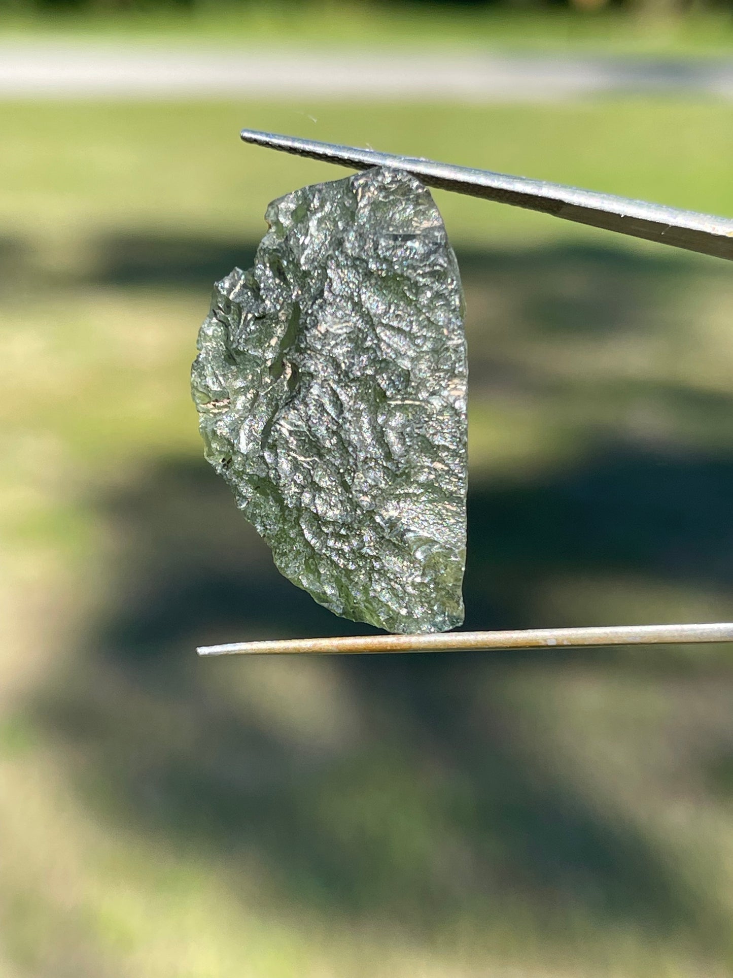 22.63 Carat Natural Moldavite Mineral Specimen (31.3 x 19.2 x 6.8 MM)