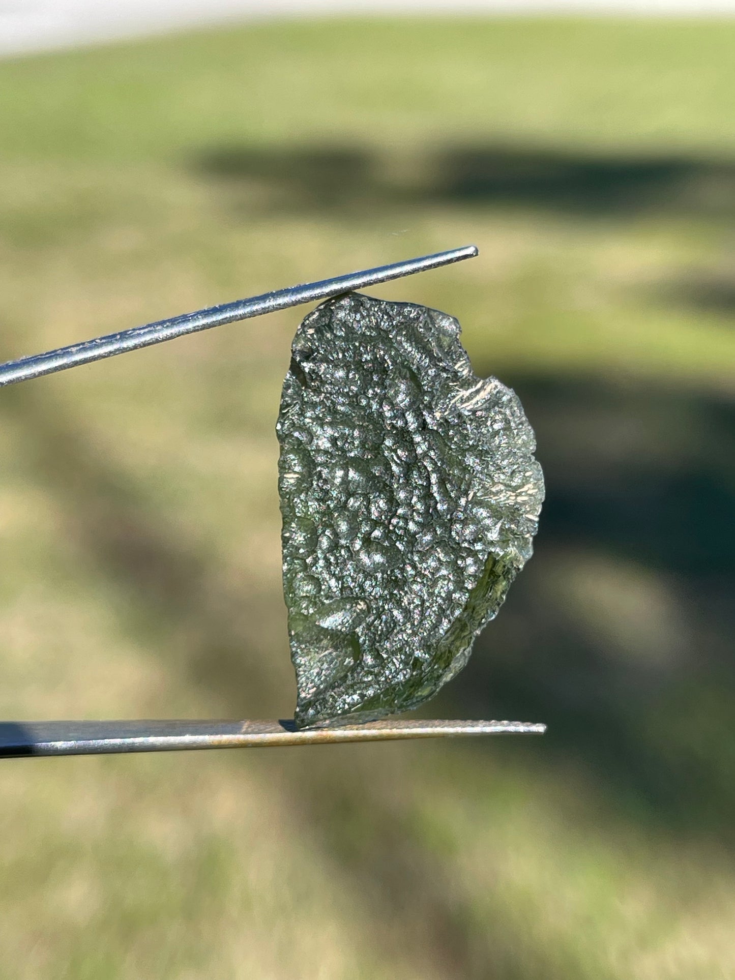 22.63 Carat Natural Moldavite Mineral Specimen (31.3 x 19.2 x 6.8 MM)