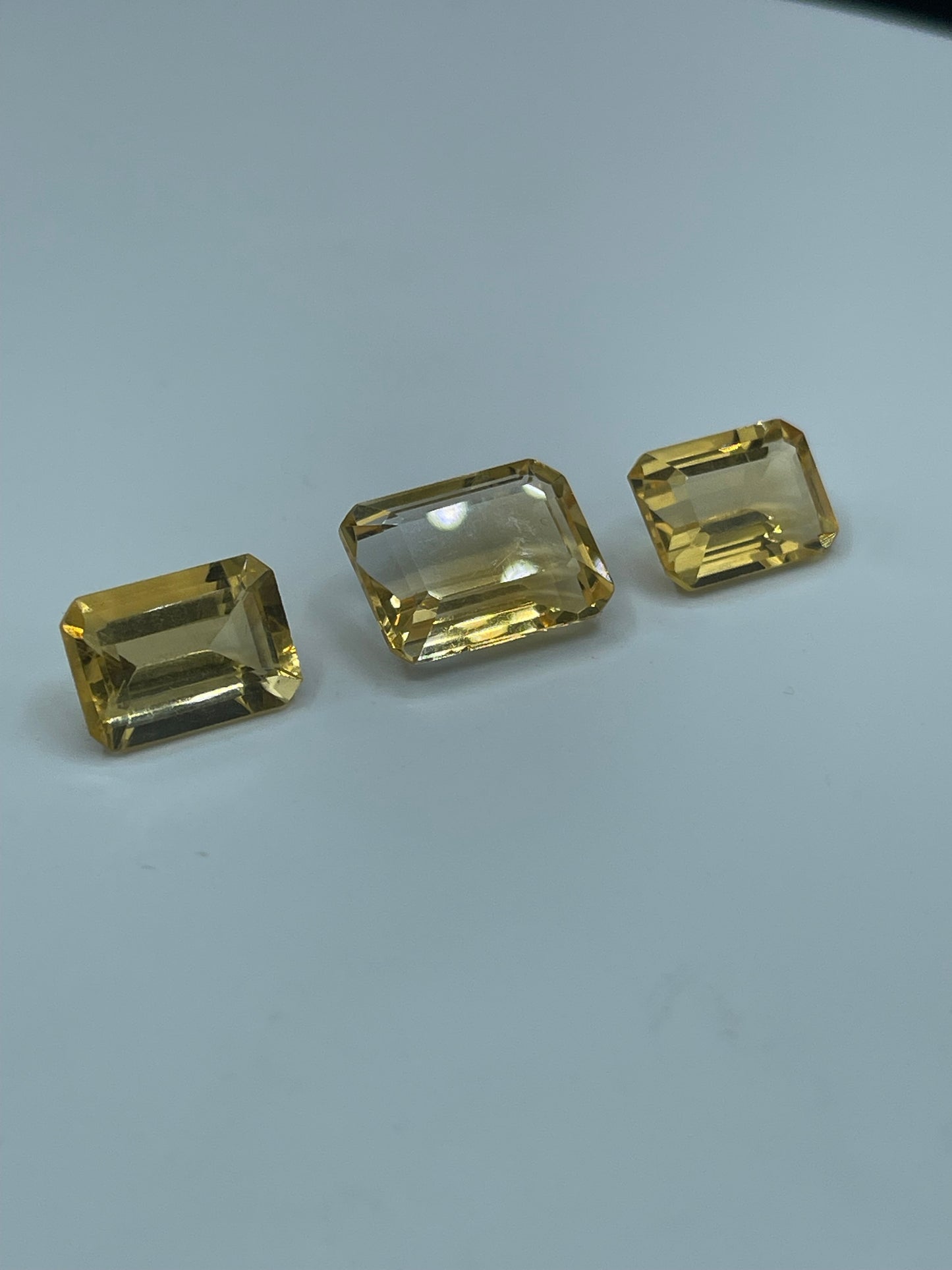 23.20 Carat Natural Citrine Emerald Cut Matching Loose Gemstones