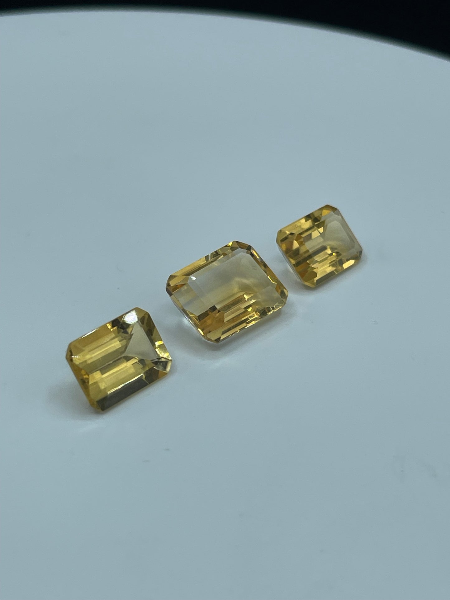 23.20 Carat Natural Citrine Emerald Cut Matching Loose Gemstones