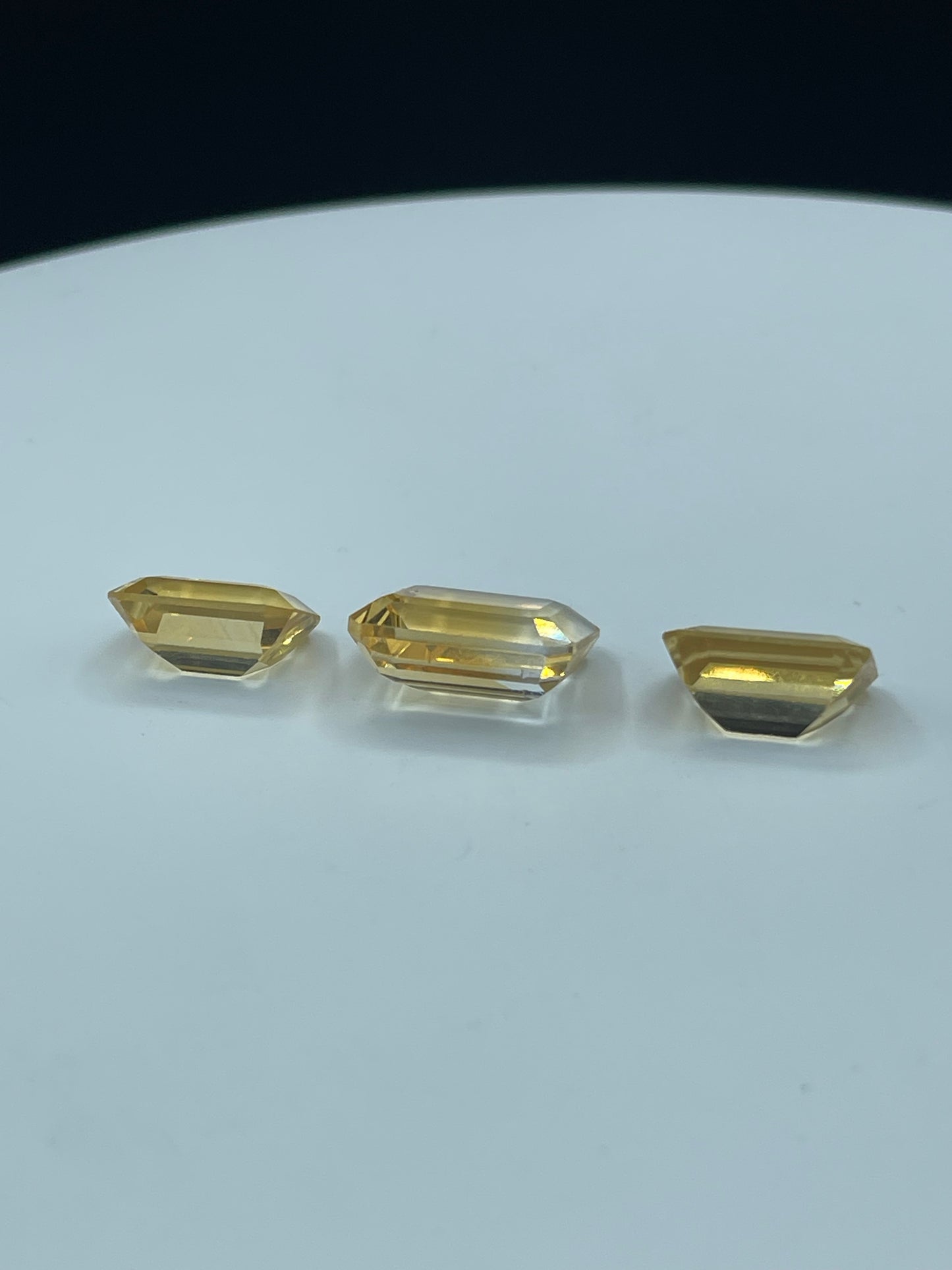 23.20 Carat Natural Citrine Emerald Cut Matching Loose Gemstones