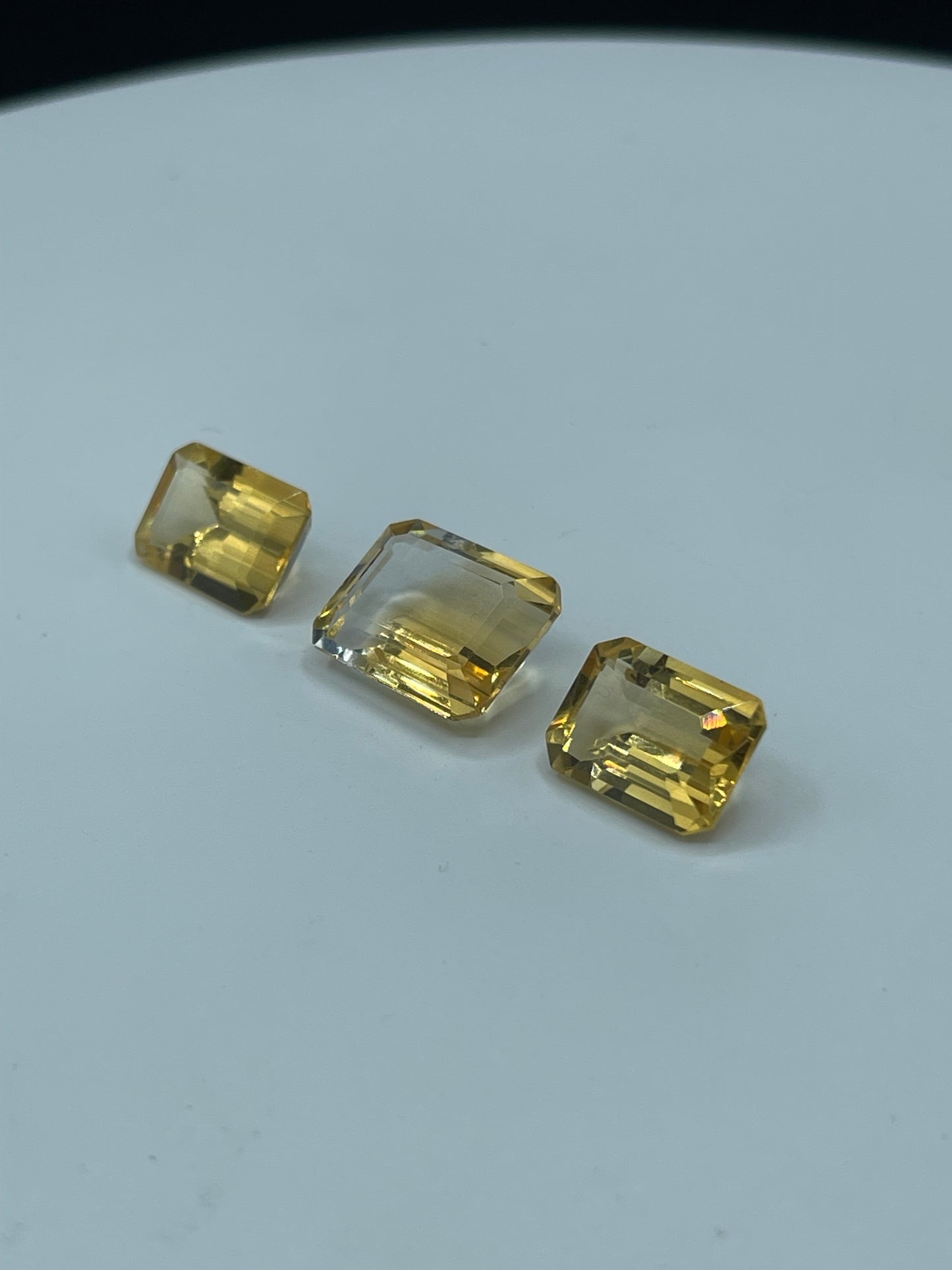 23.20 Carat Natural Citrine Emerald Cut Matching Loose Gemstones