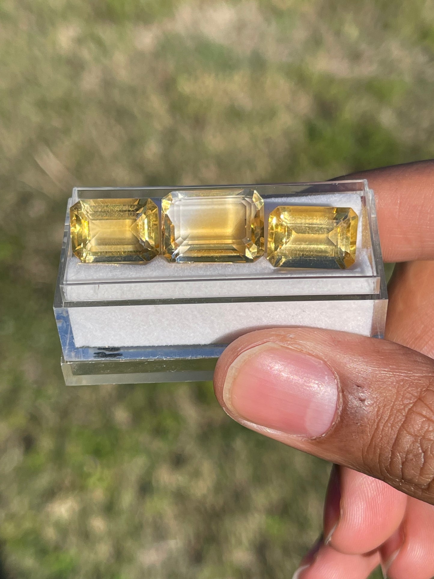 23.20 Carat Natural Citrine Emerald Cut Matching Loose Gemstones