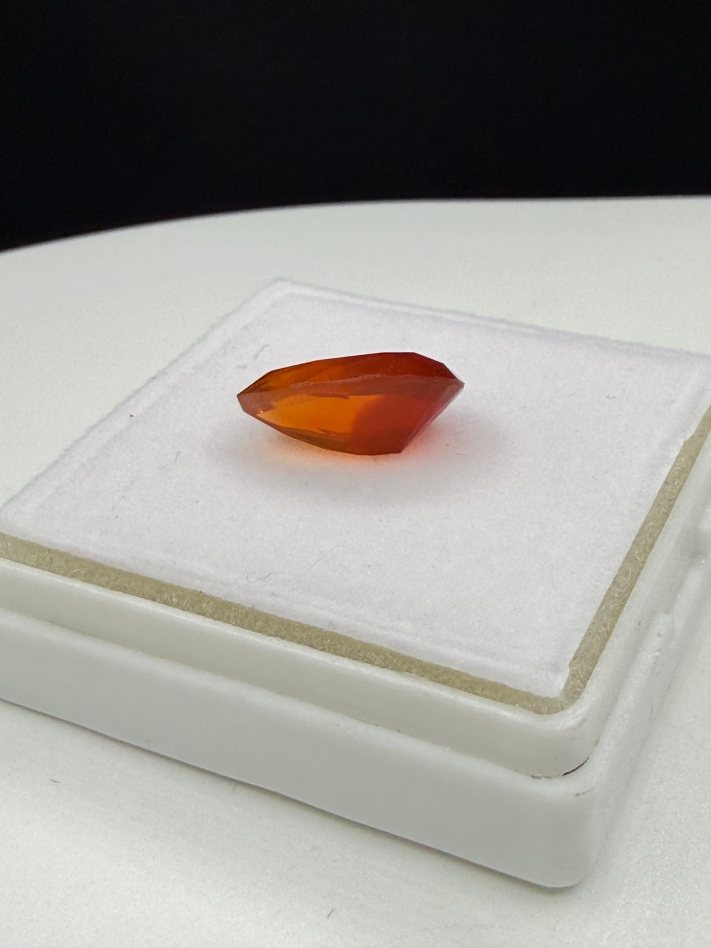 Natural Mexican Opal 3.33 Carat Pear Cut 14.6 x 9.6 MM Deep Orange Loose Gemstone Flawless