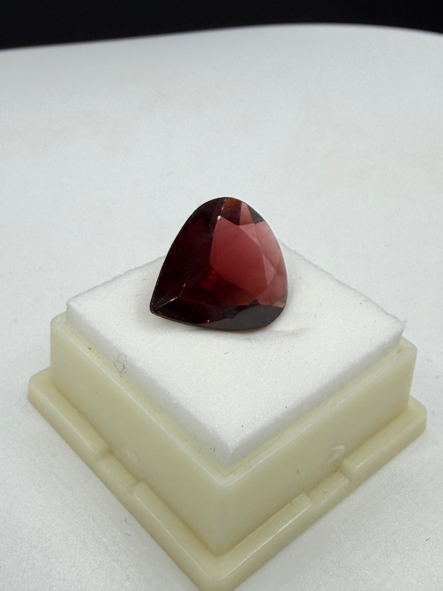 Natural Garnet 6.38 Carat Pear Cut 11.2 x 9.5 MM Deep Red Loose Gemstone Flawless